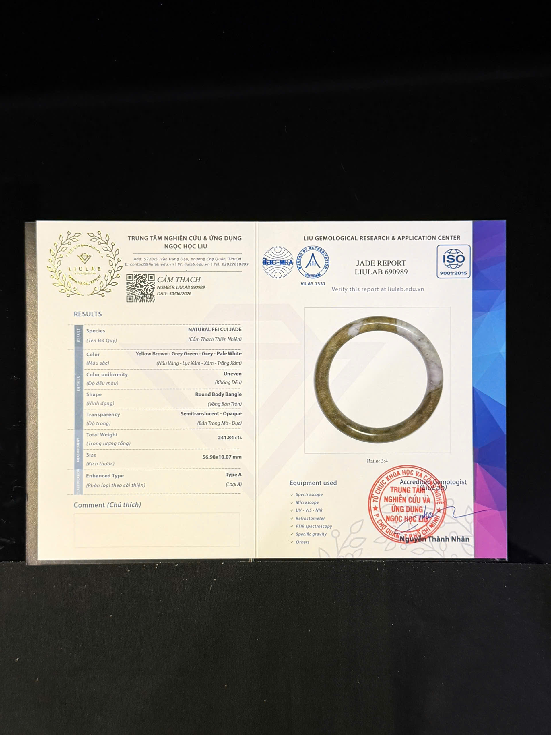 Vòng tay cẩm thạch LIULAB mã 690989