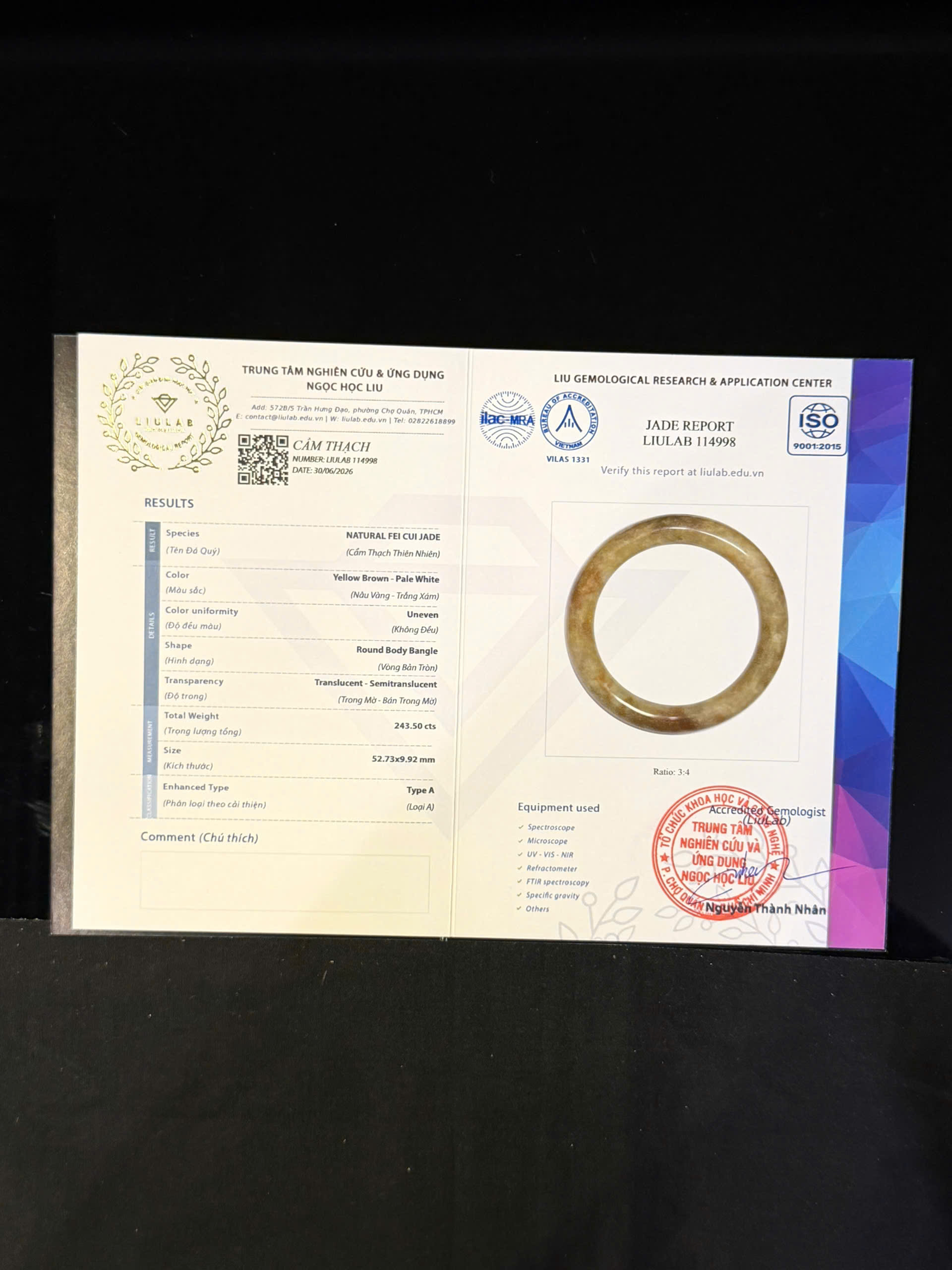 Vòng tay cẩm thạch LIULAB mã 114998