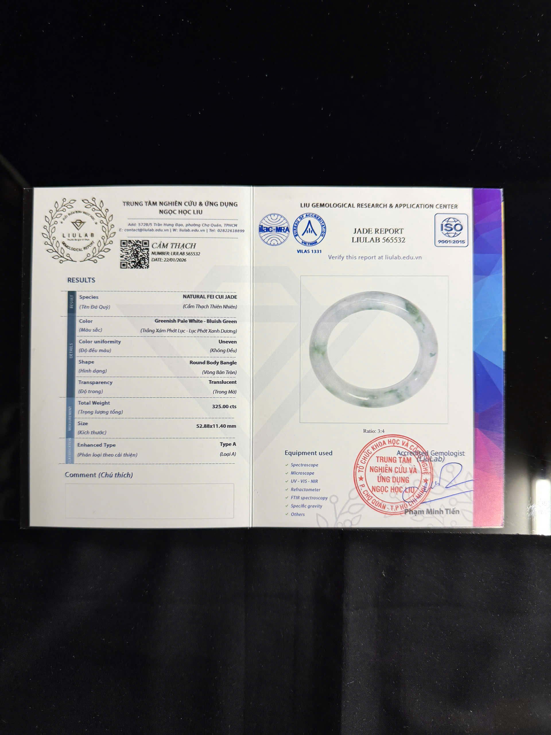 Vòng tay cẩm thạch LIULAB mã 565532