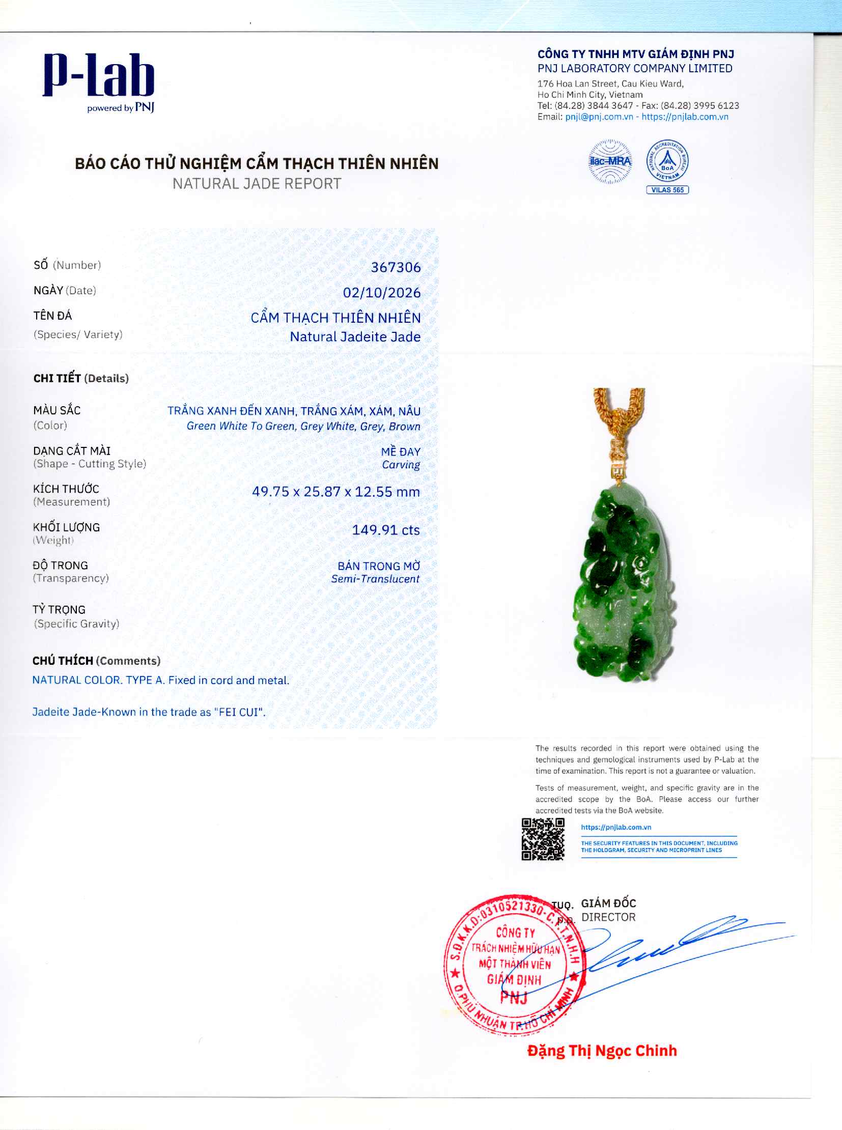 Giấy giám định 367306