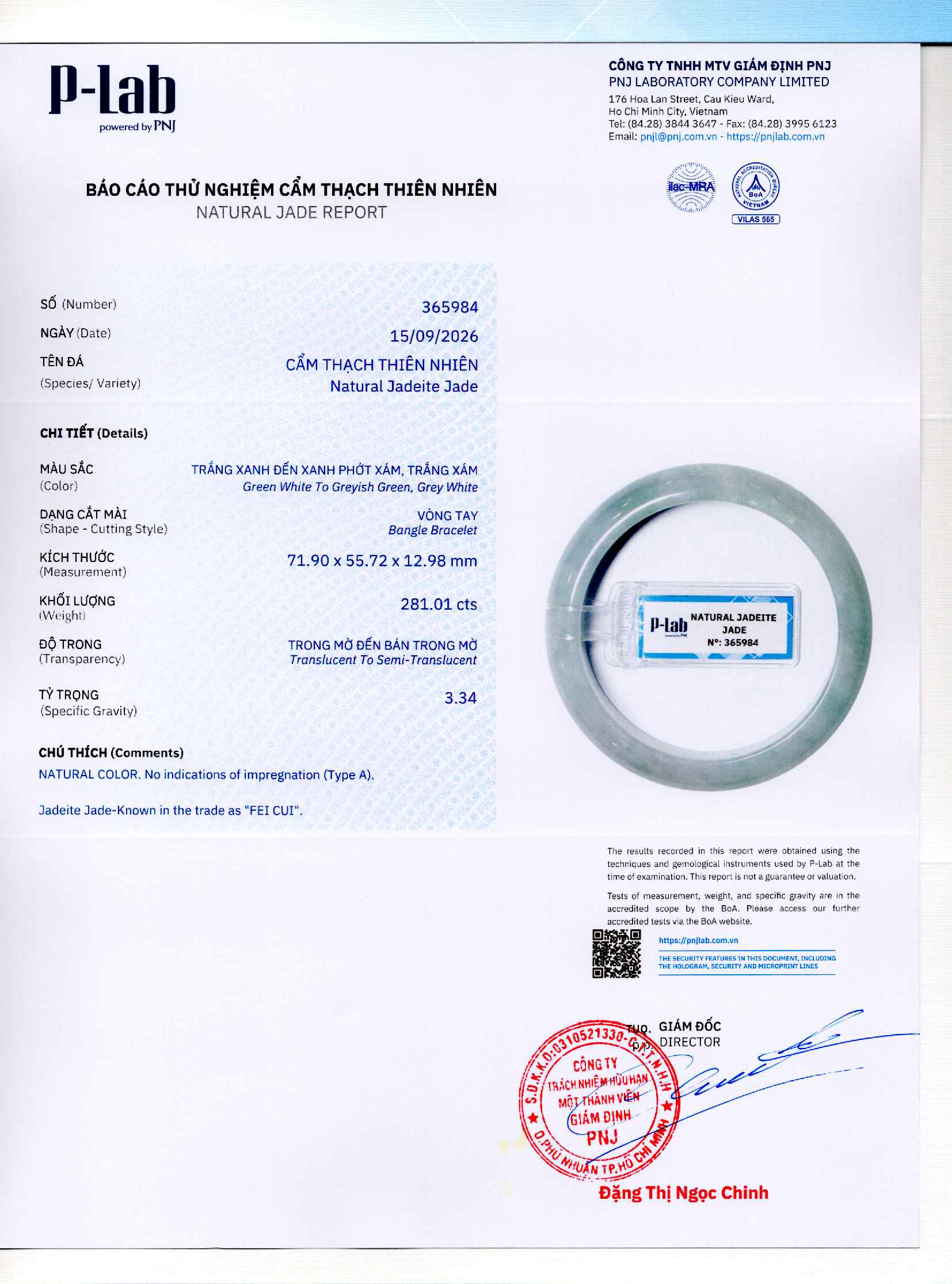 Giấy giám định 365984