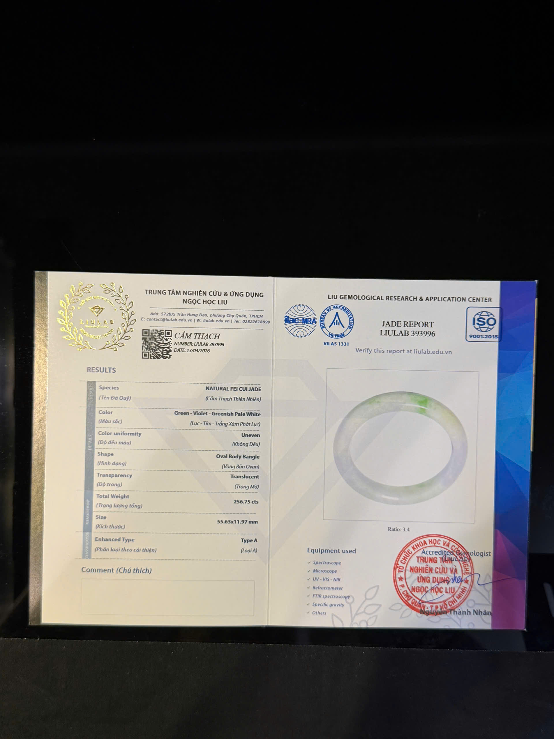Vòng tay cẩm thạch LIULAB mã 393996