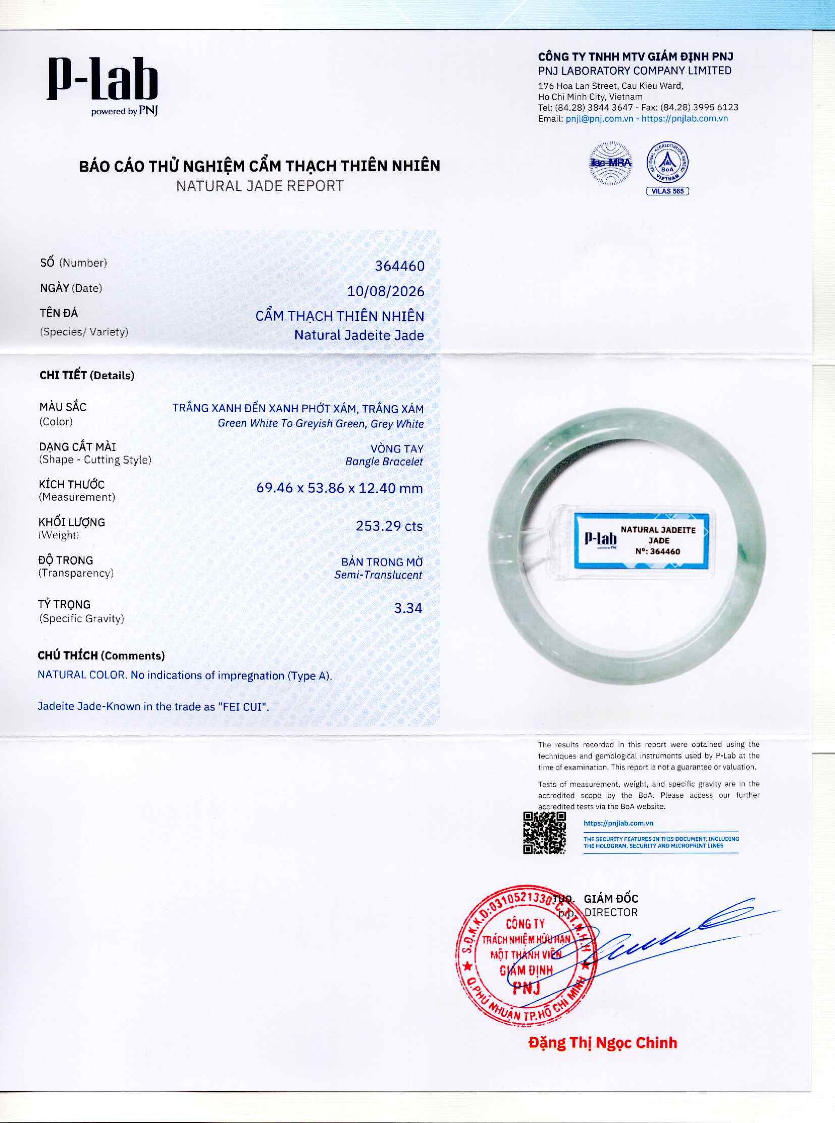Giấy giám định 364460