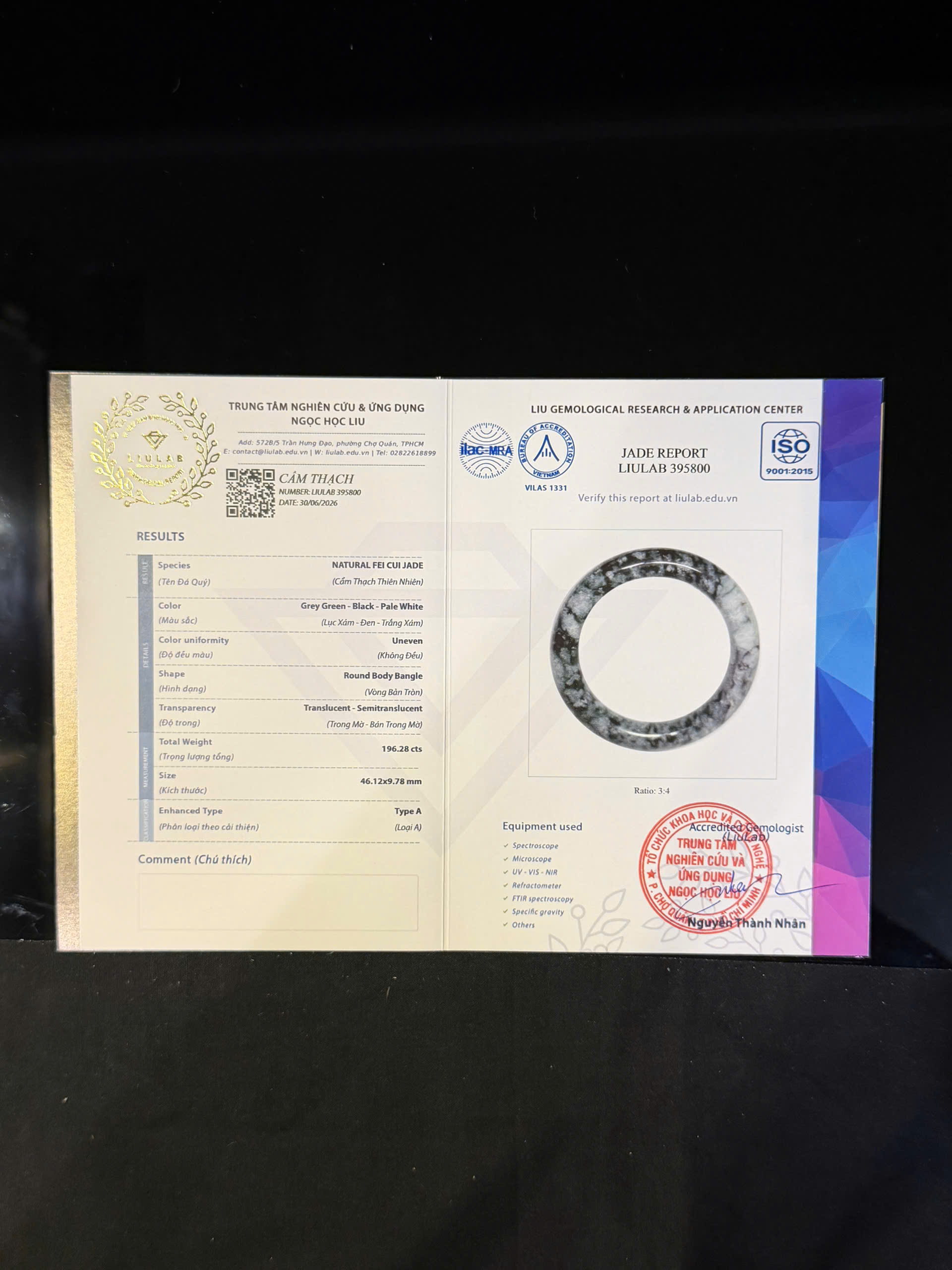 Vòng tay cẩm thạch LIULAB mã 395800