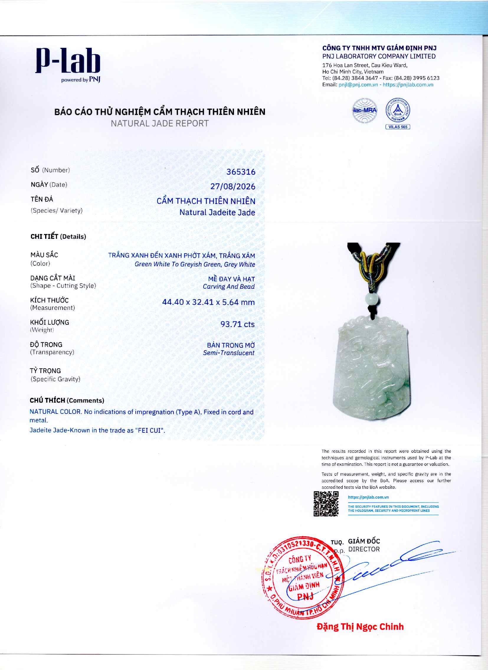 Giấy giám định 365316