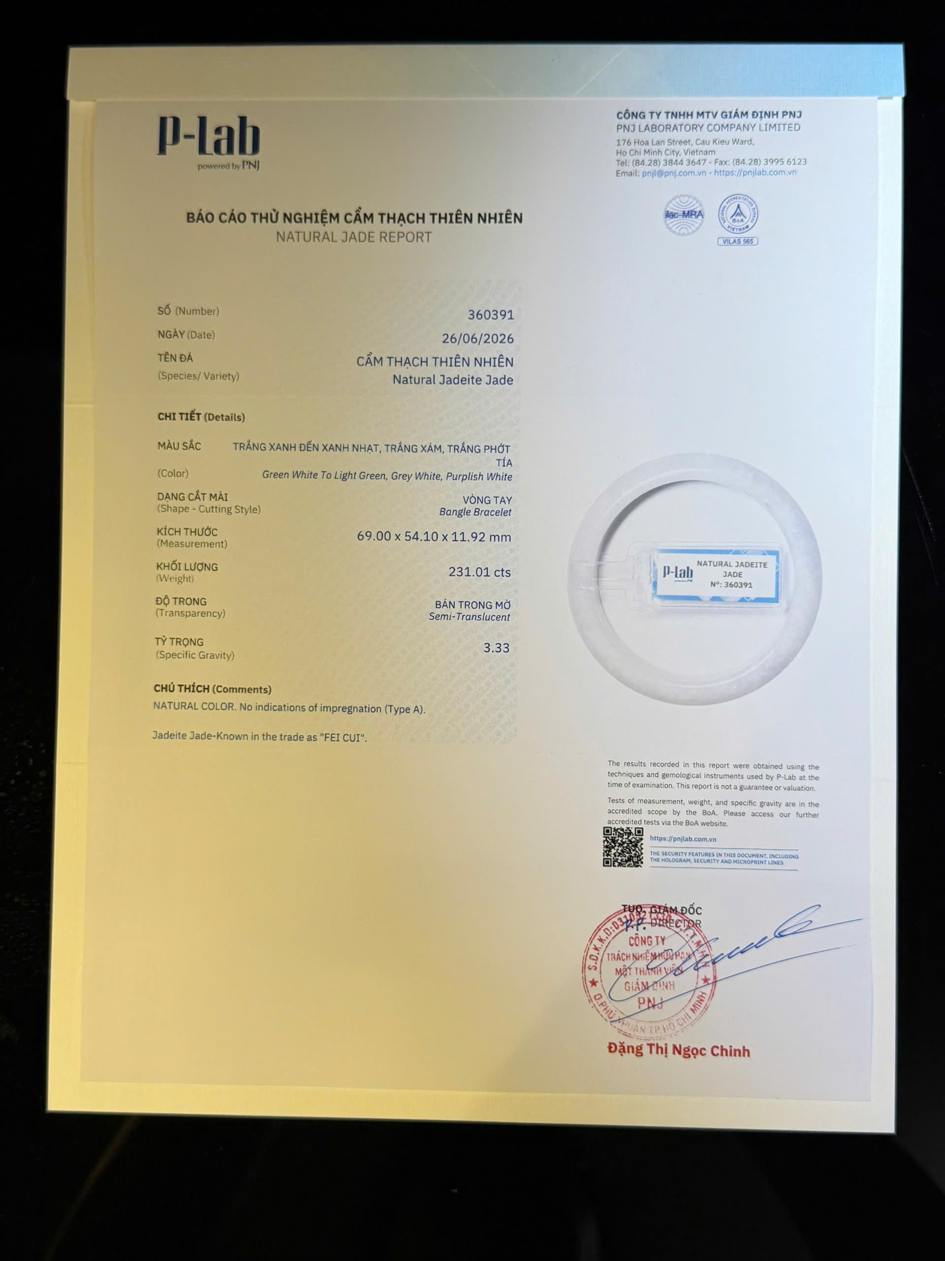 Vòng tay cẩm thạch mã 360391