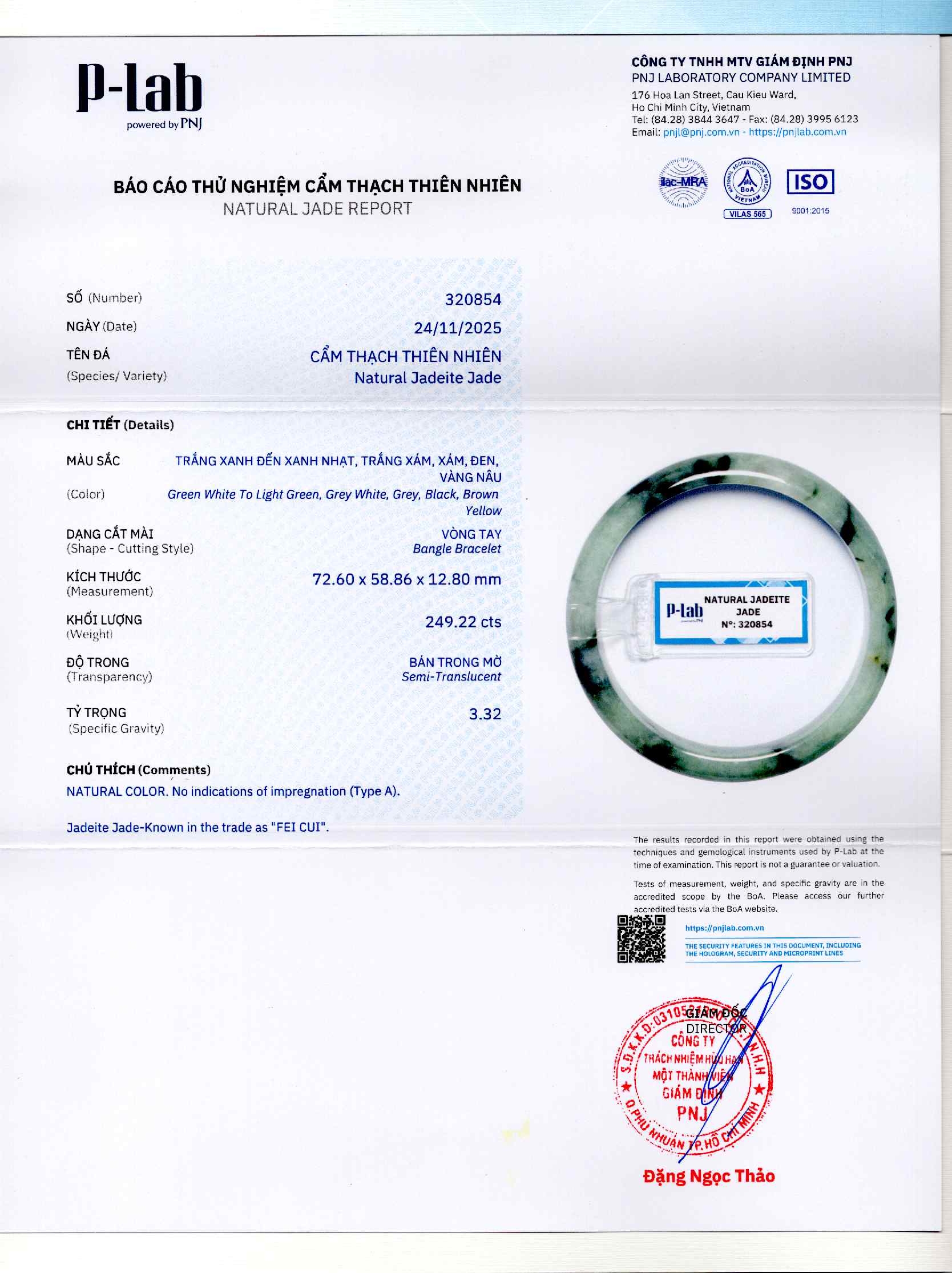 Giấy giám định 320854