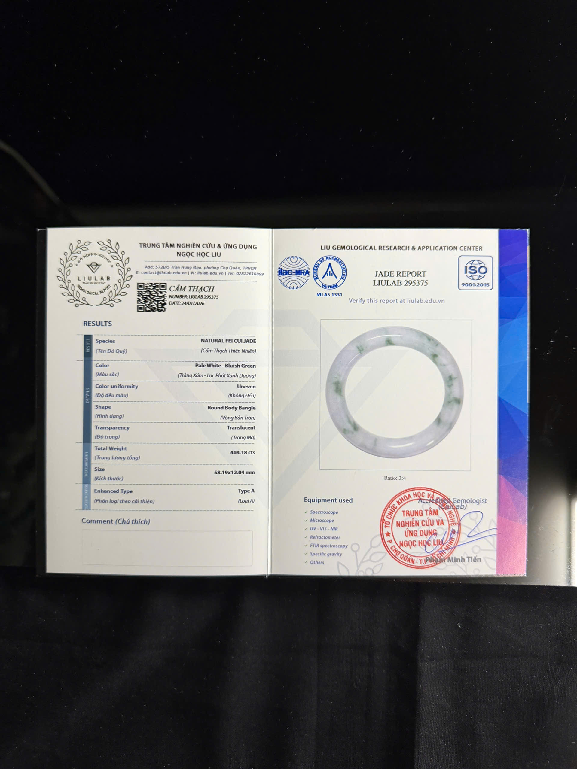 Vòng tay cẩm thạch LIULAB mã 295375