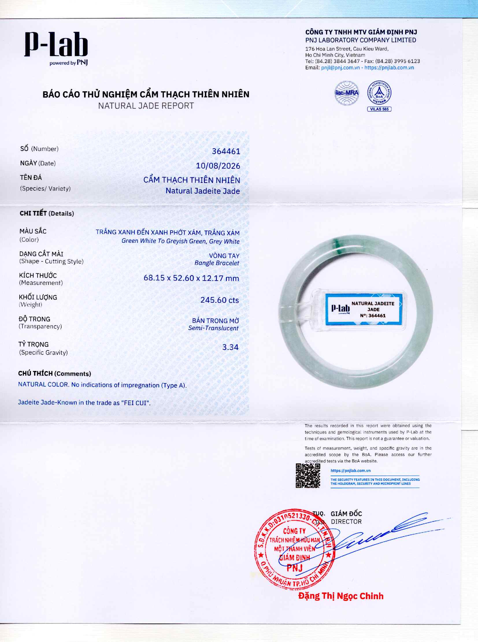 Giấy giám định 364461