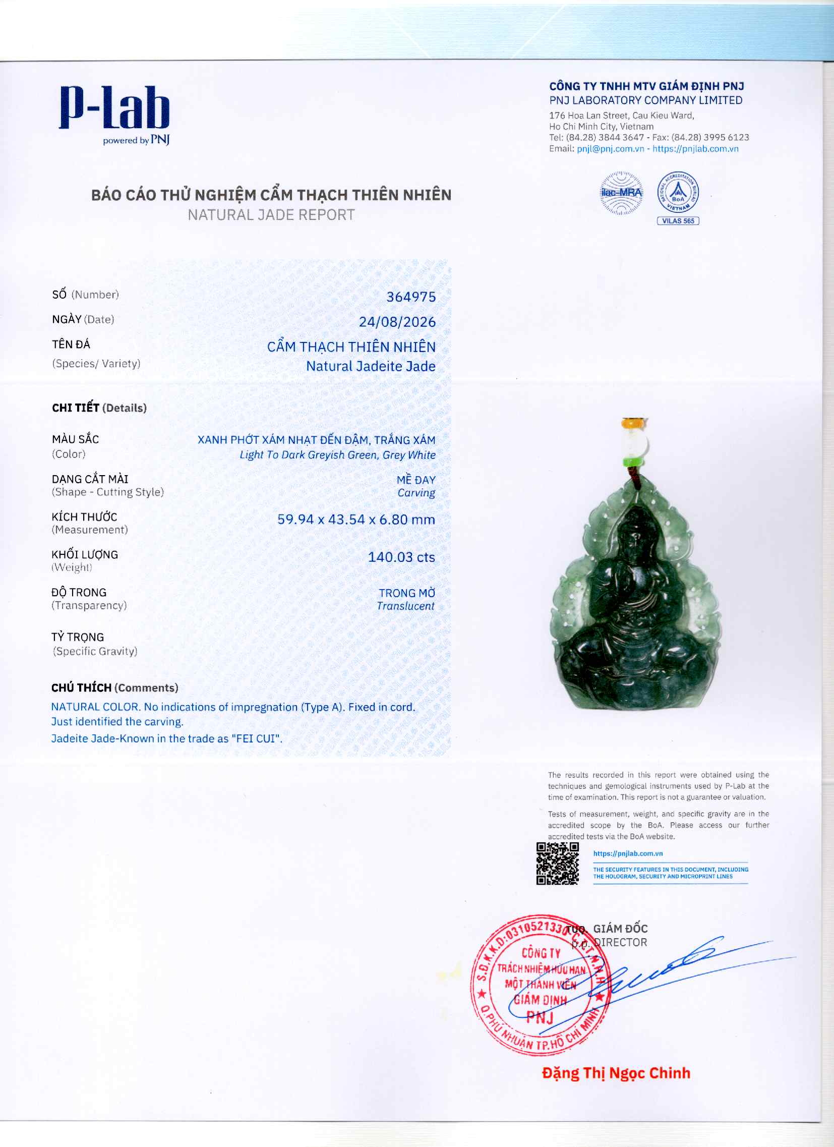 Giấy giám định 364975