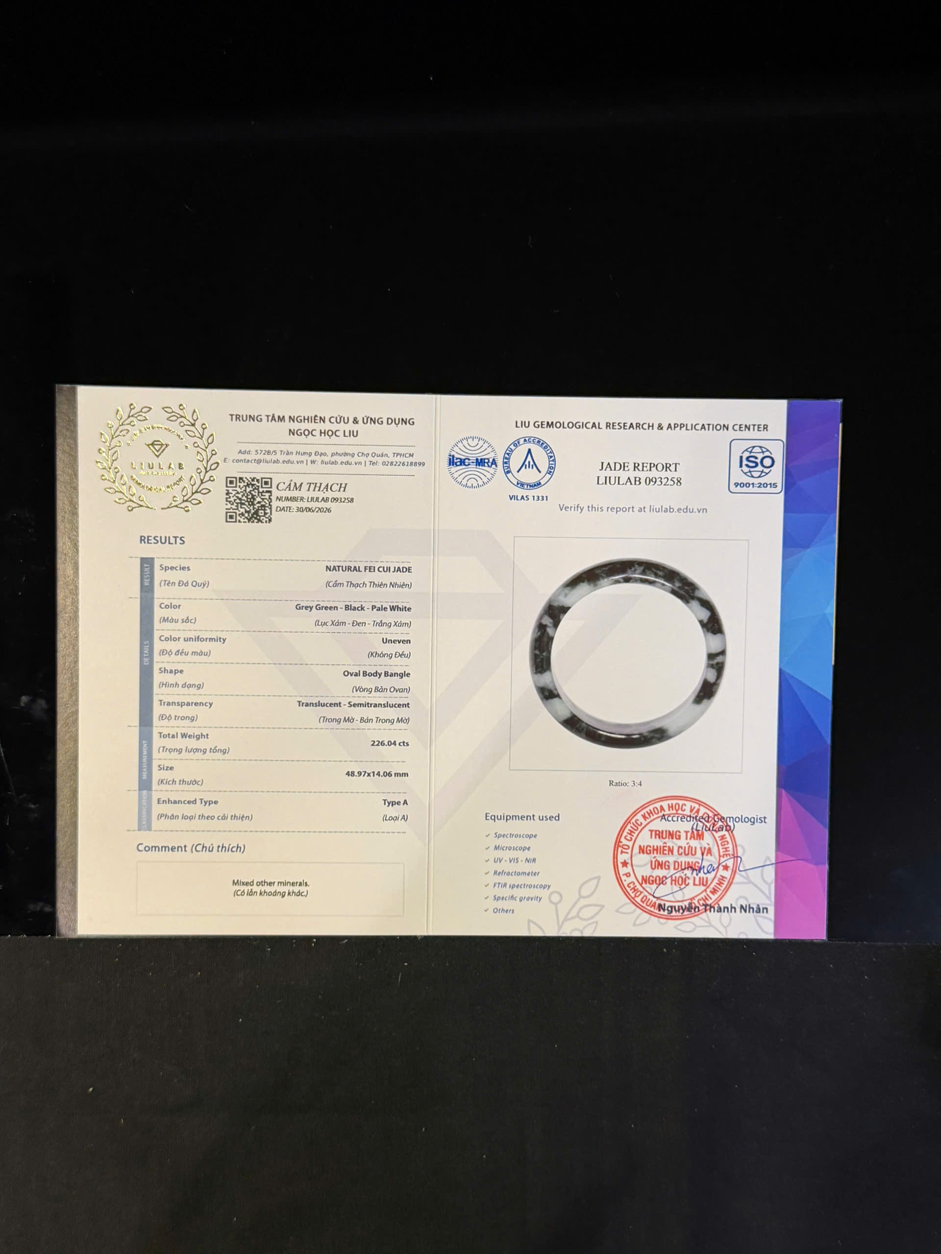 Vòng tay cẩm thạch LIULAB mã 093258