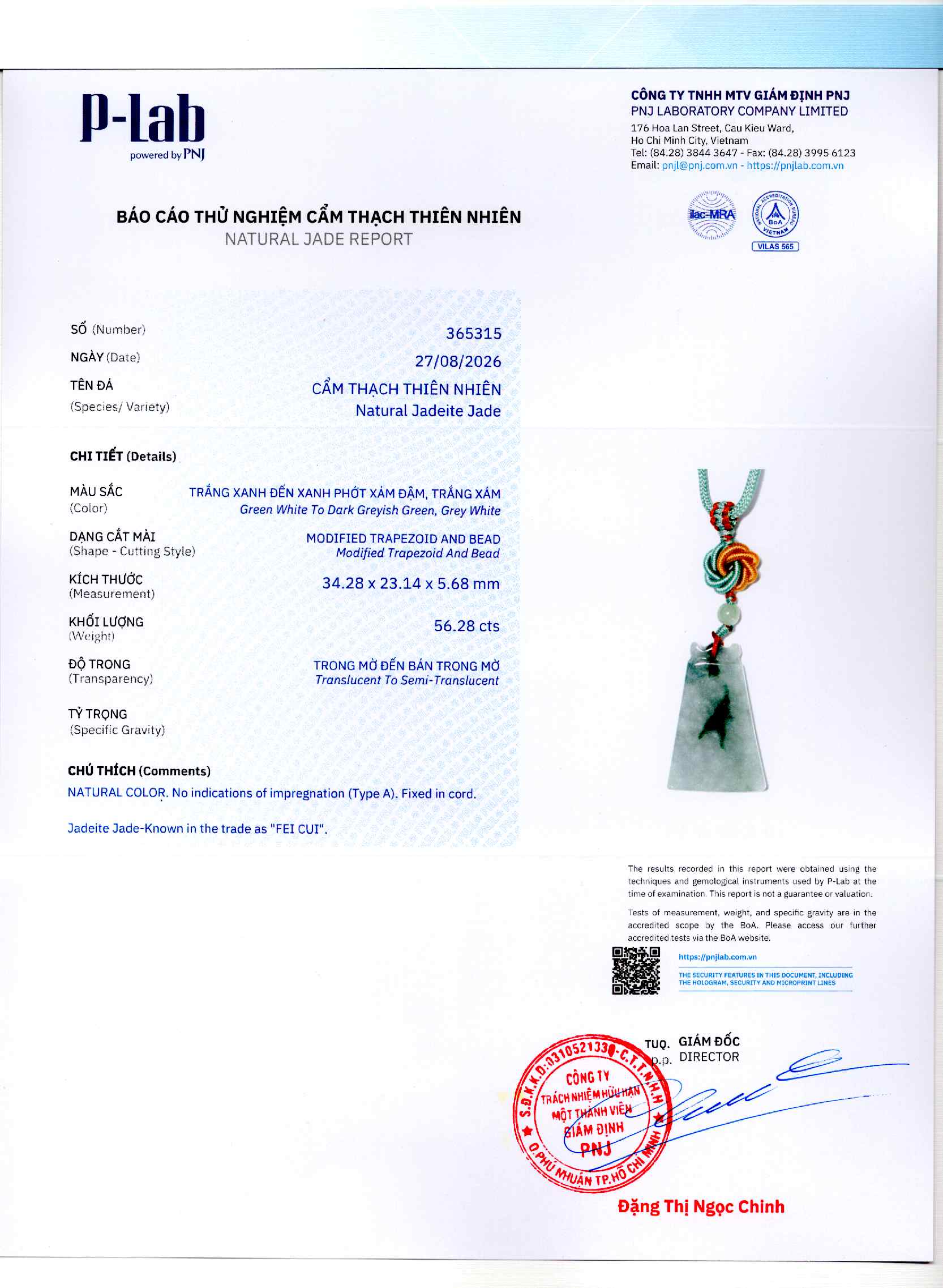 Giấy giám định 365315