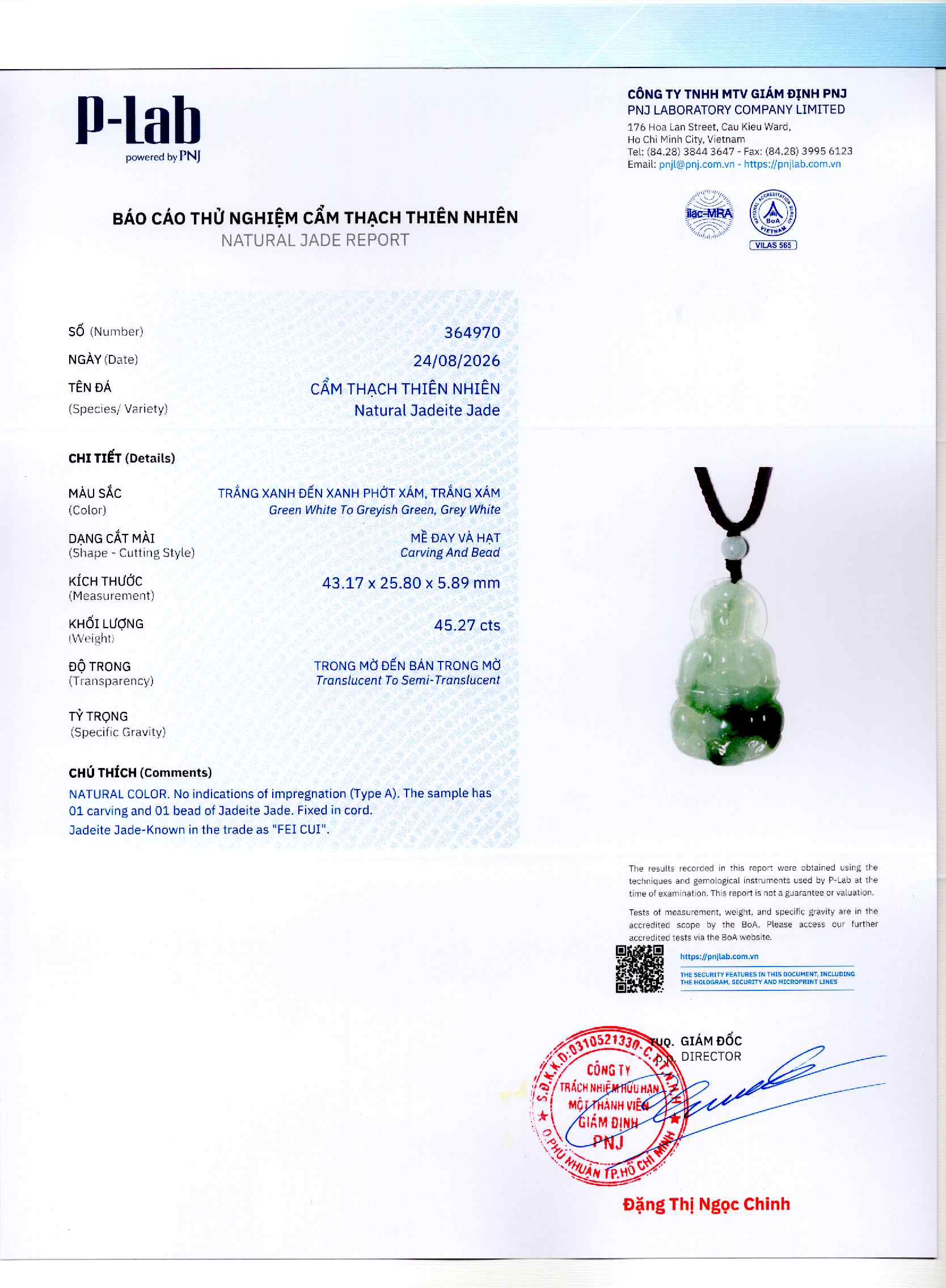 Giấy giám định 364970