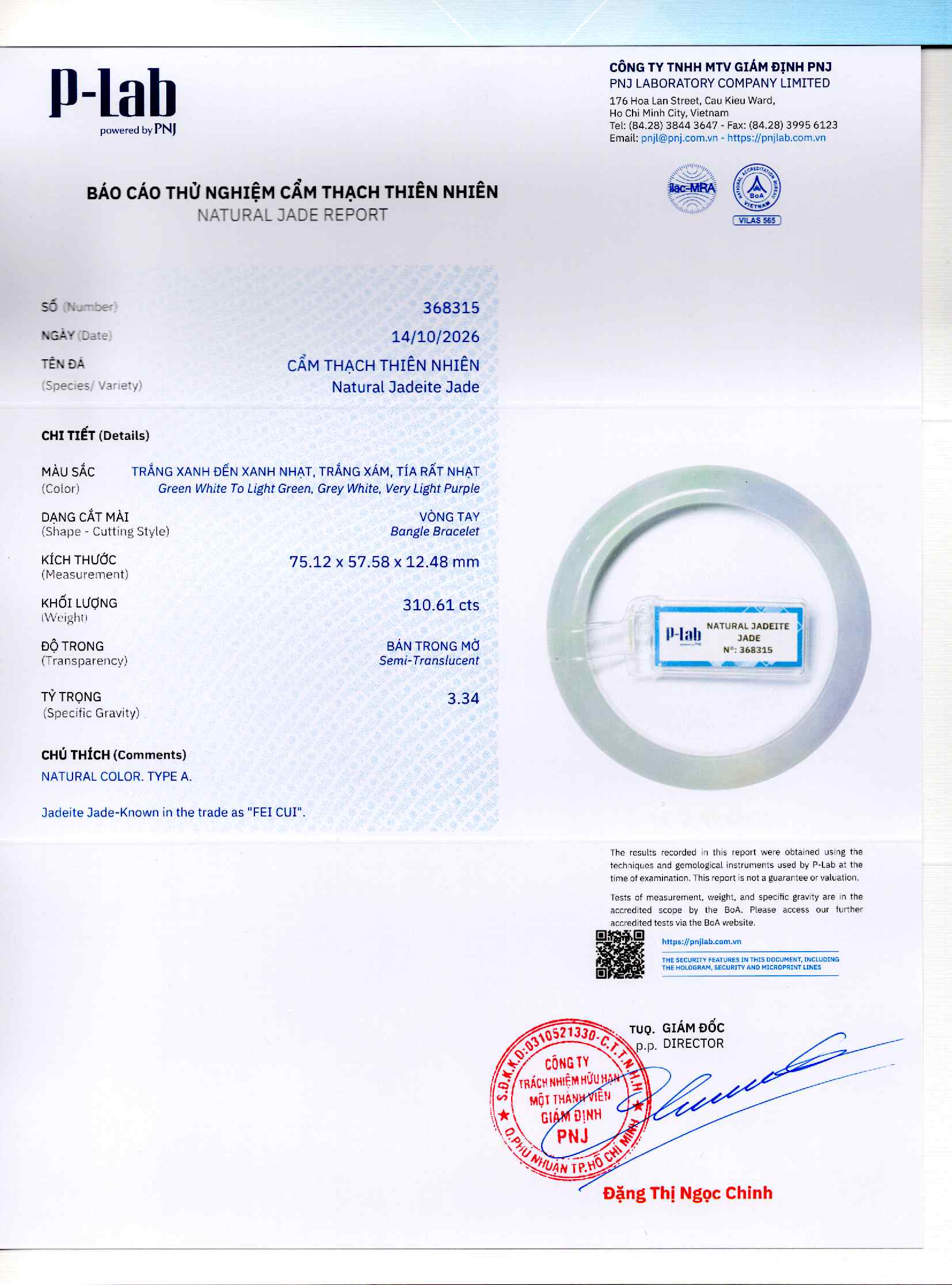 Giấy giám định 368315