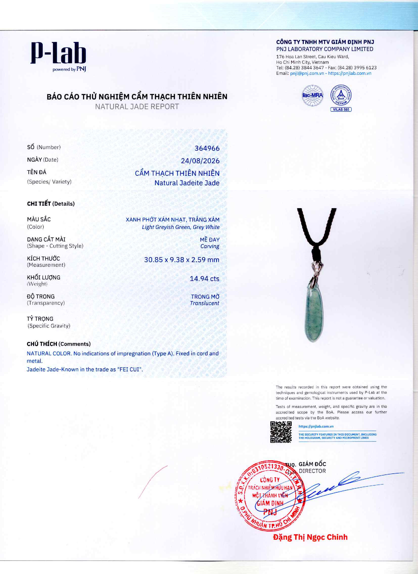 Giấy giám định 364966
