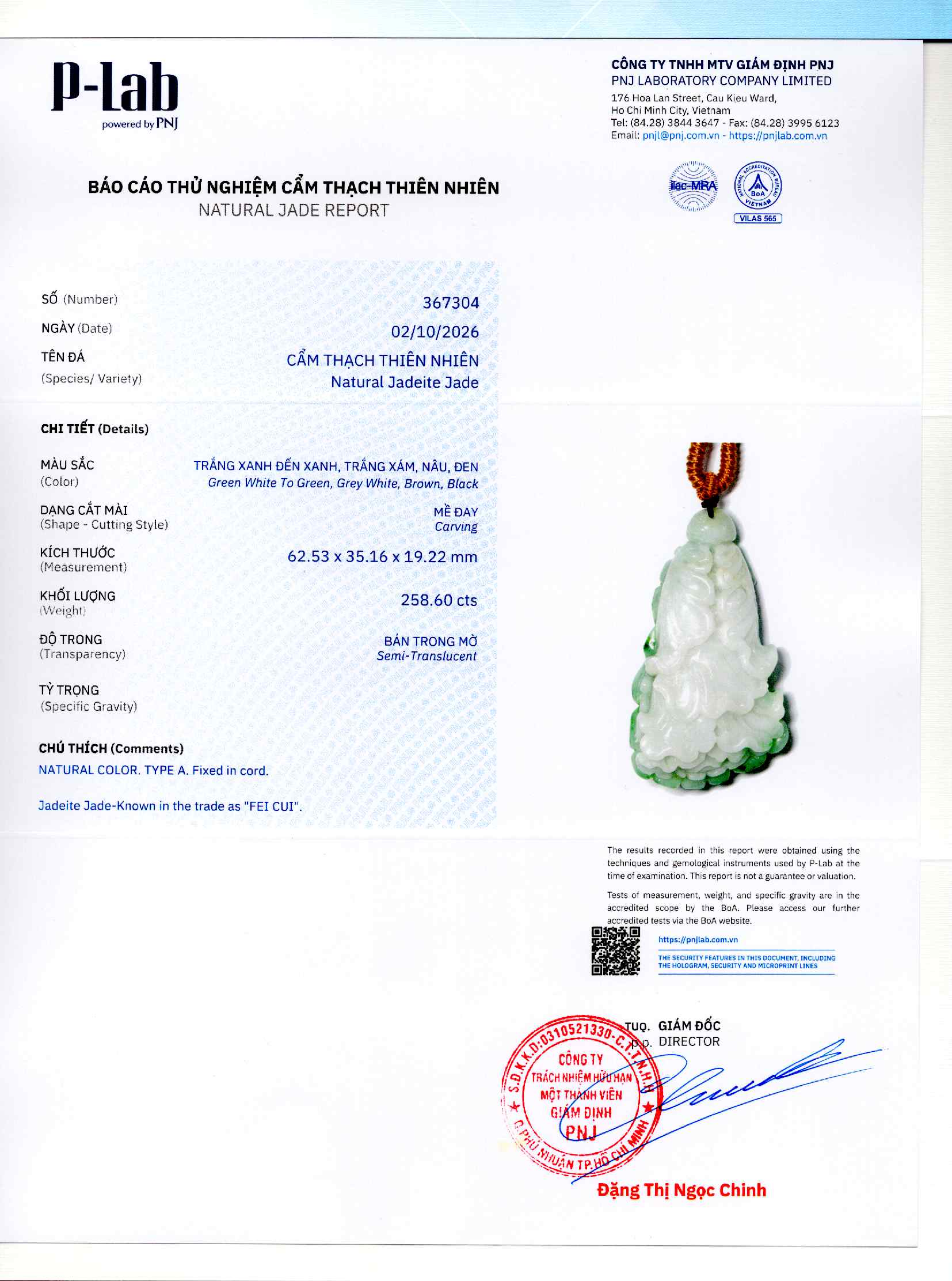 Giấy giám định 367304