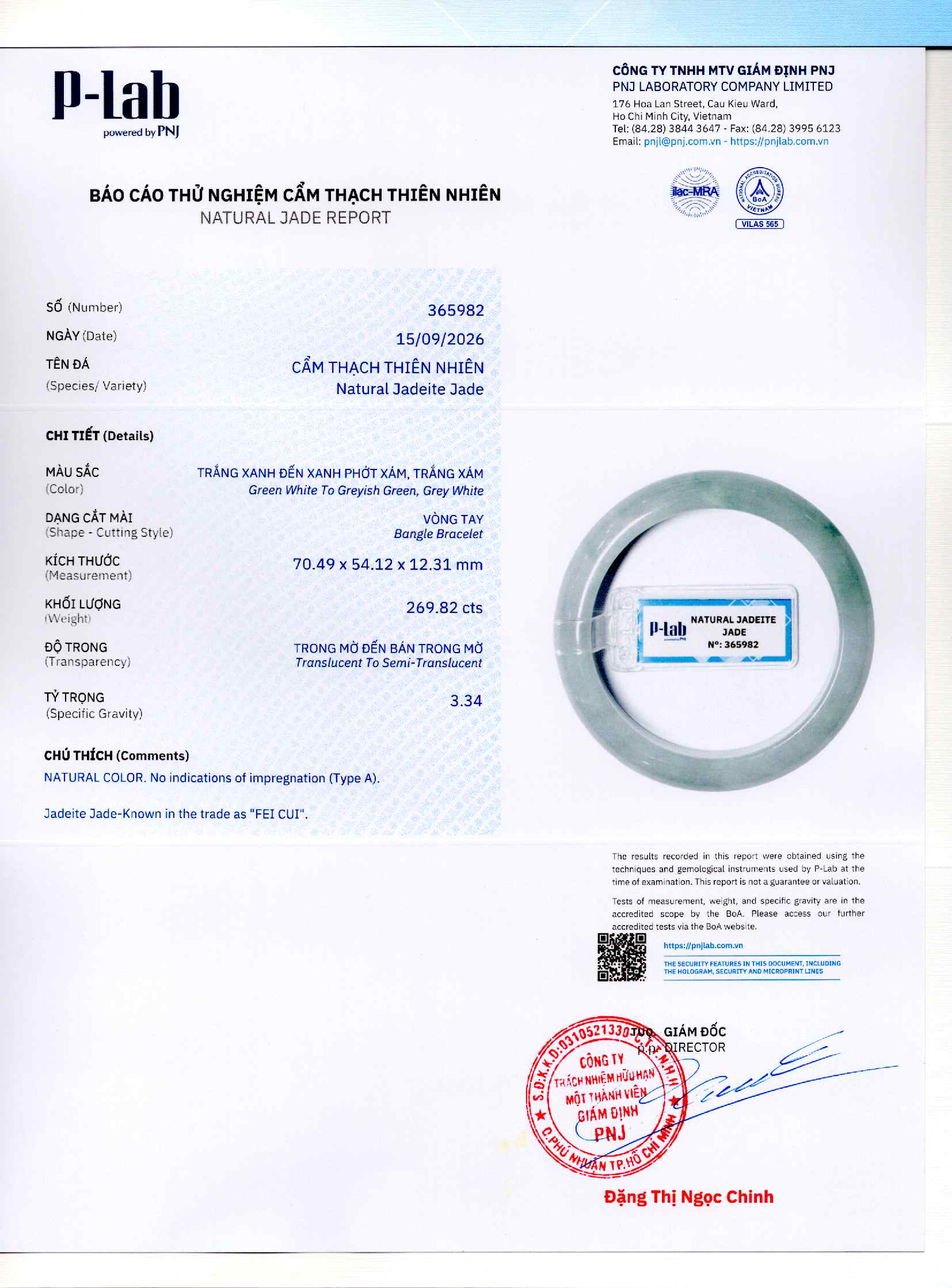 Giấy giám định 365982