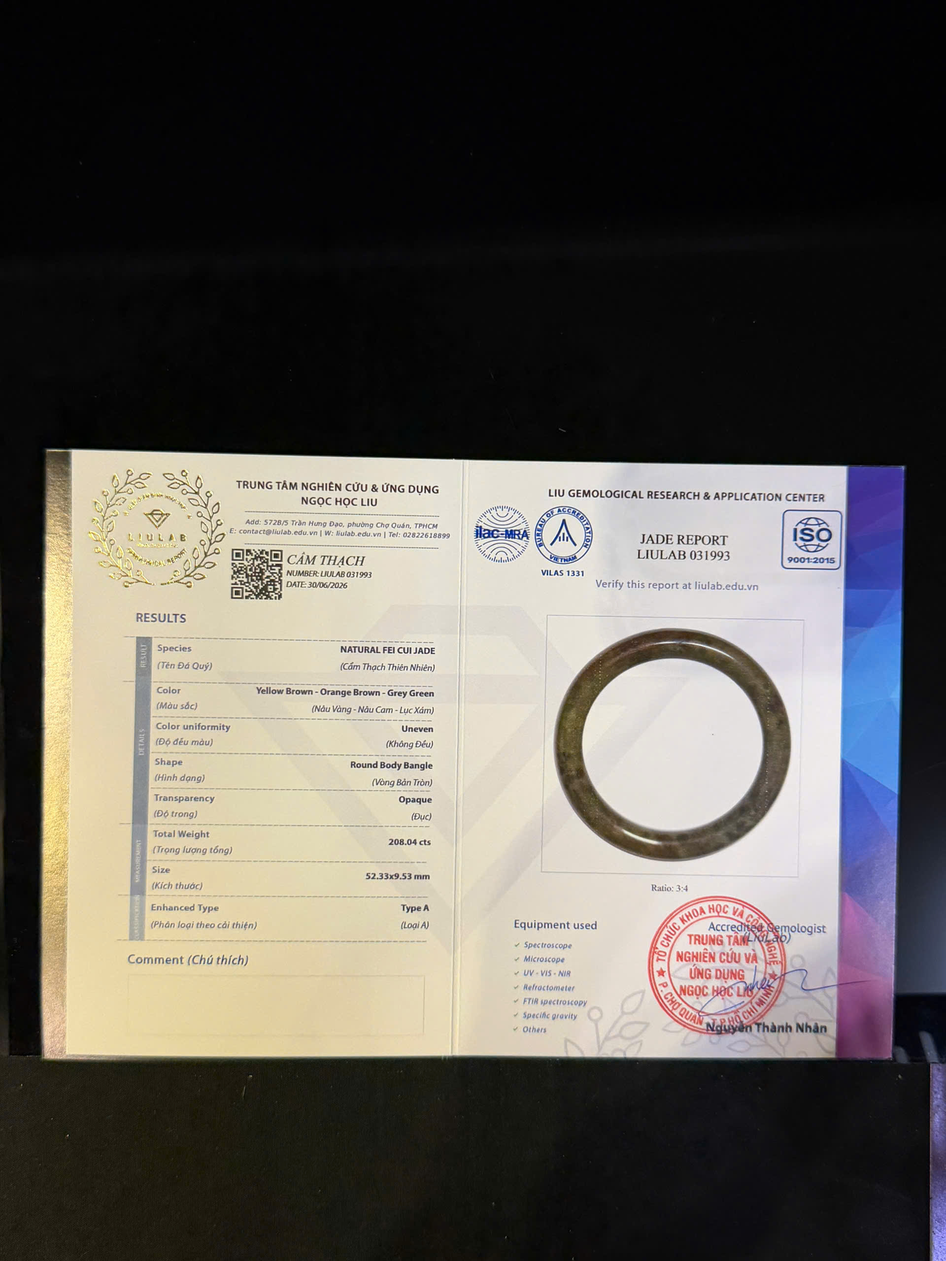 Vòng tay cẩm thạch LIULAB mã 031993