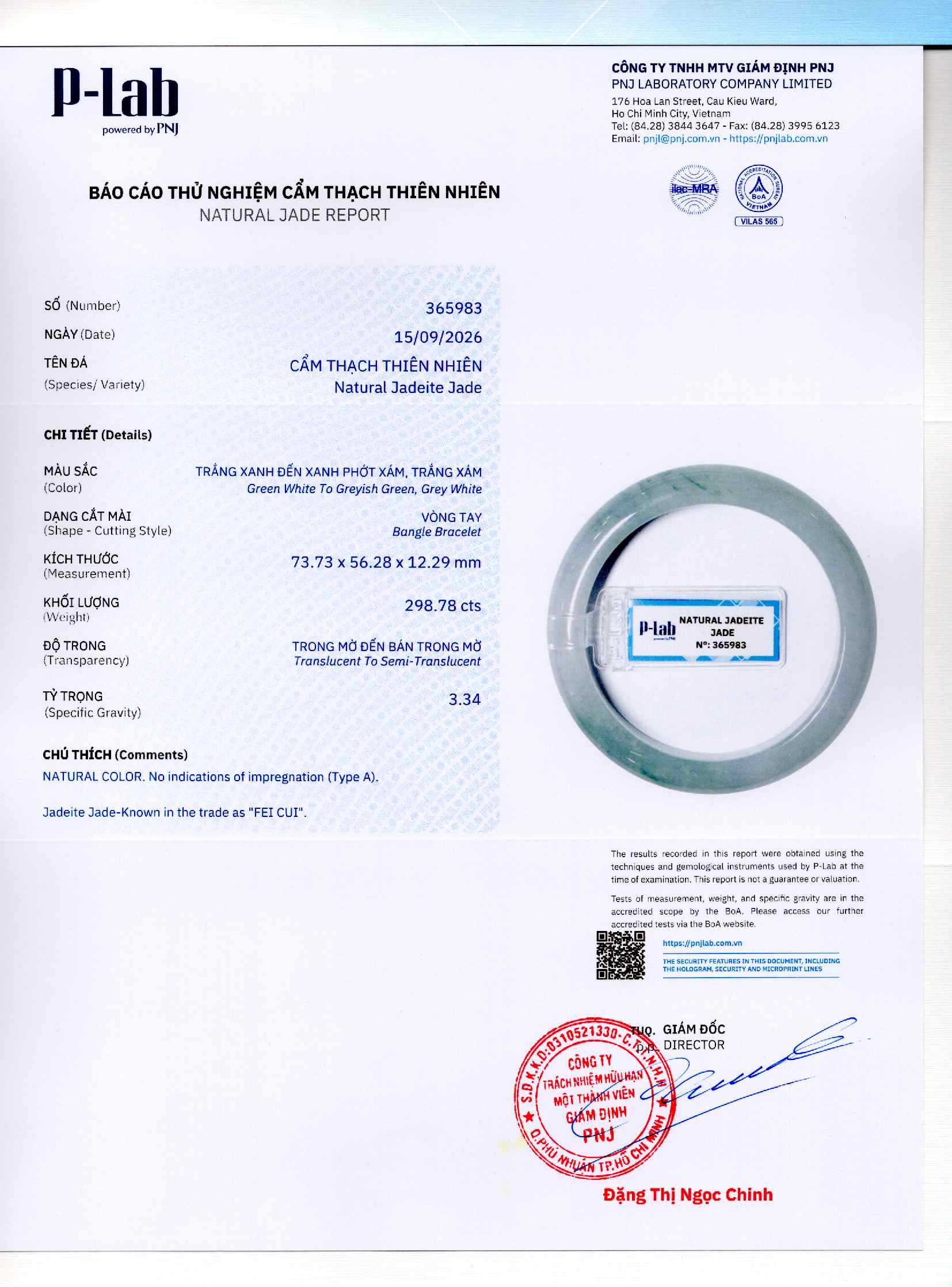 Giấy giám định 365983
