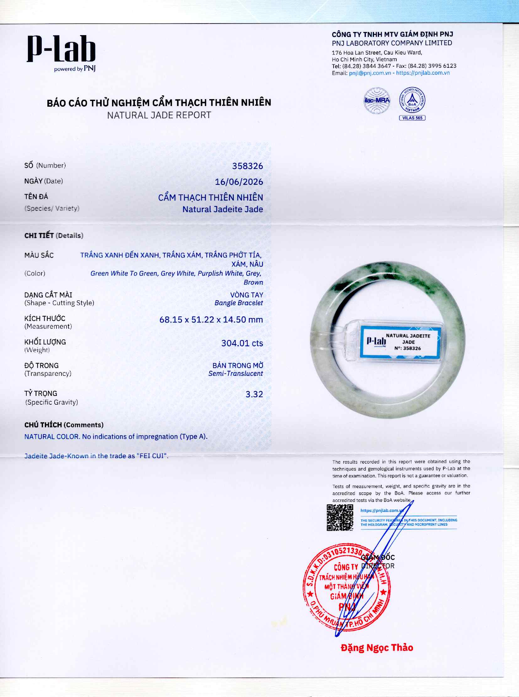 Giấy giám định 358326