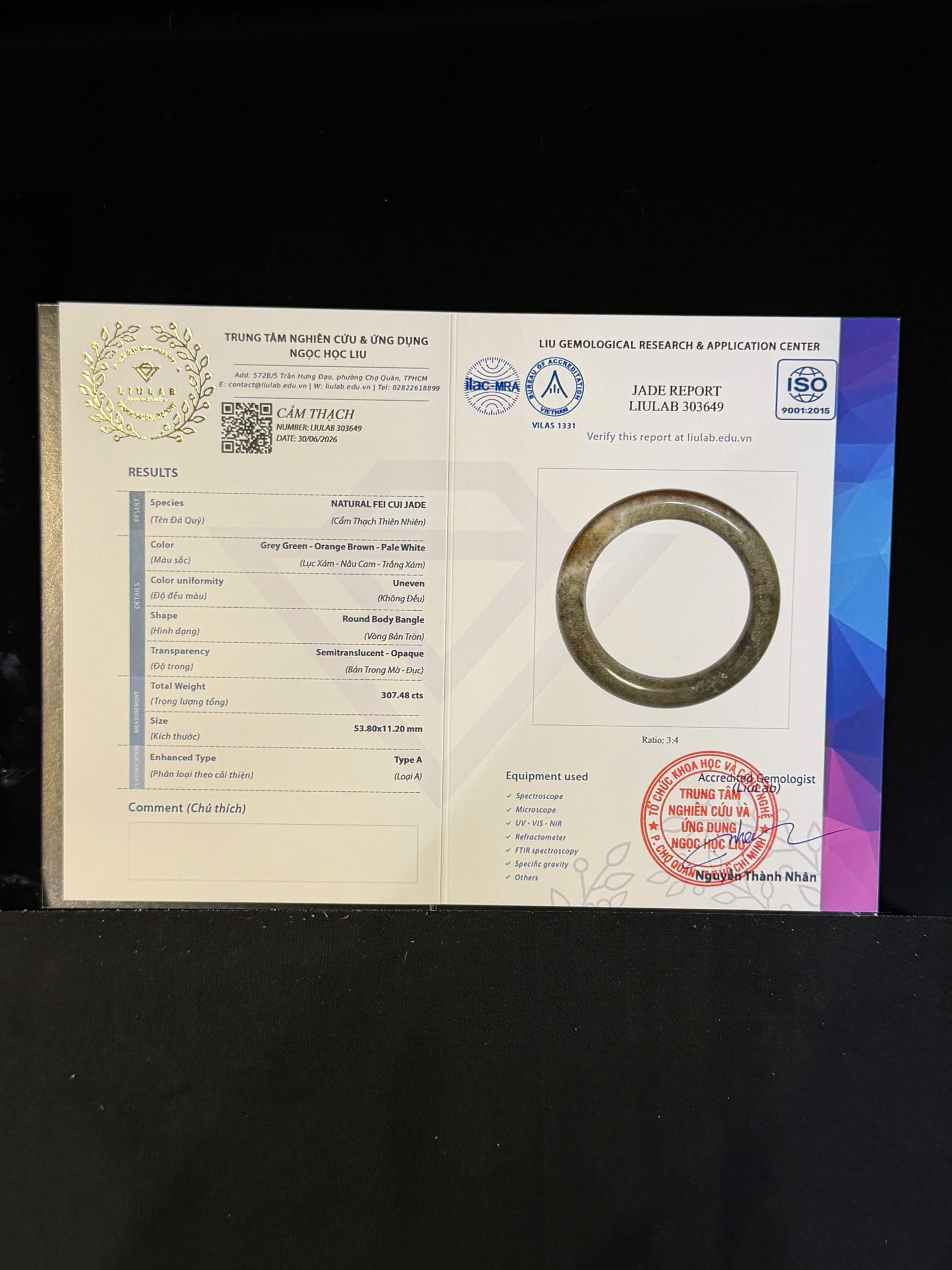 Vòng tay cẩm thạch LIULAB mã 303649