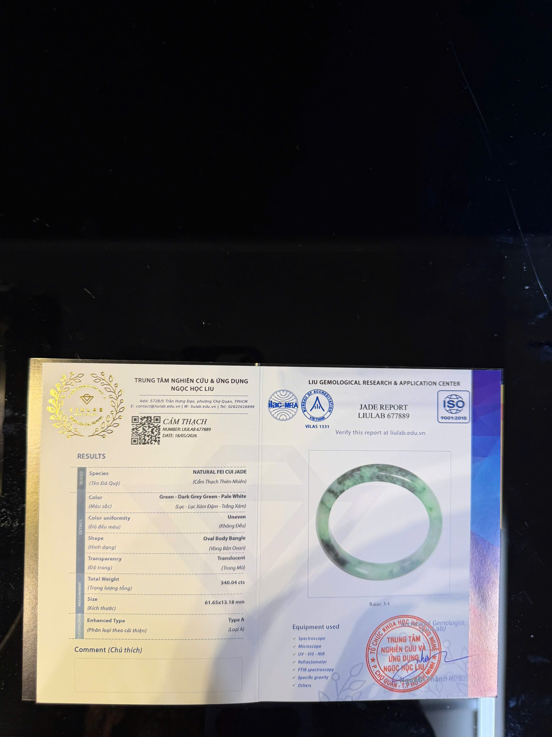 Vòng tay cẩm thạch LIULAB mã 677889