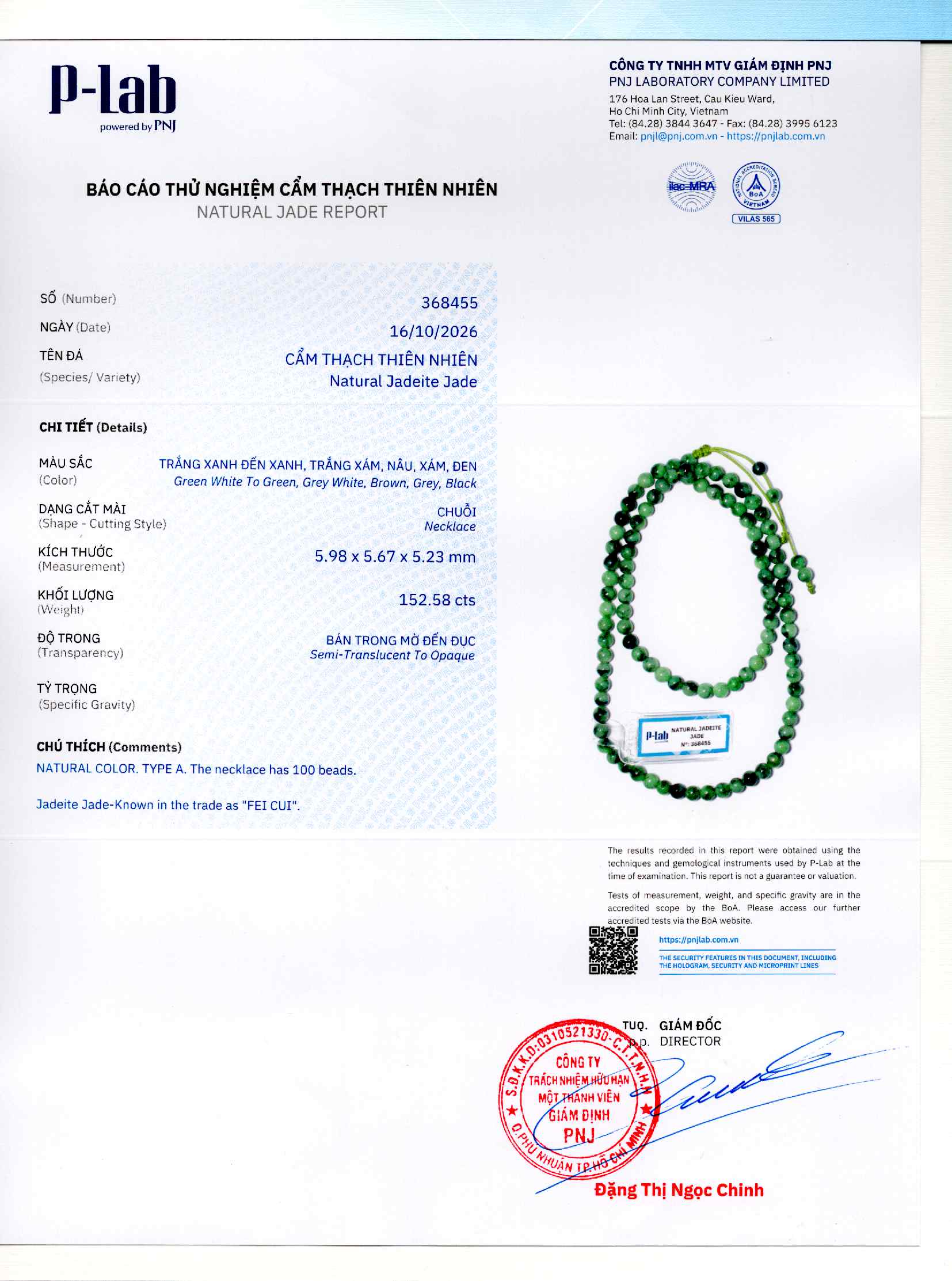 Giấy giám định 368455