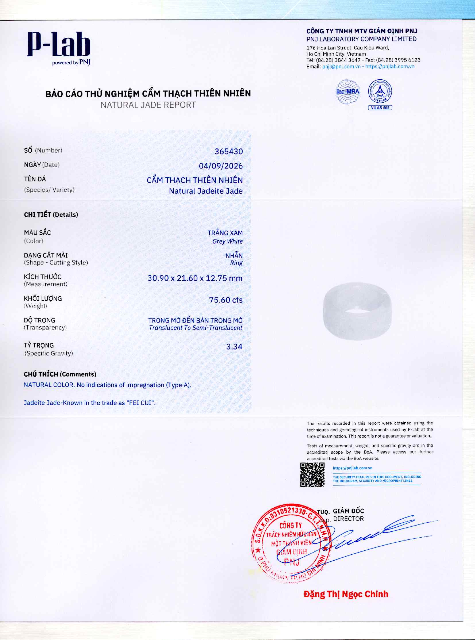 Giấy giám định 365430