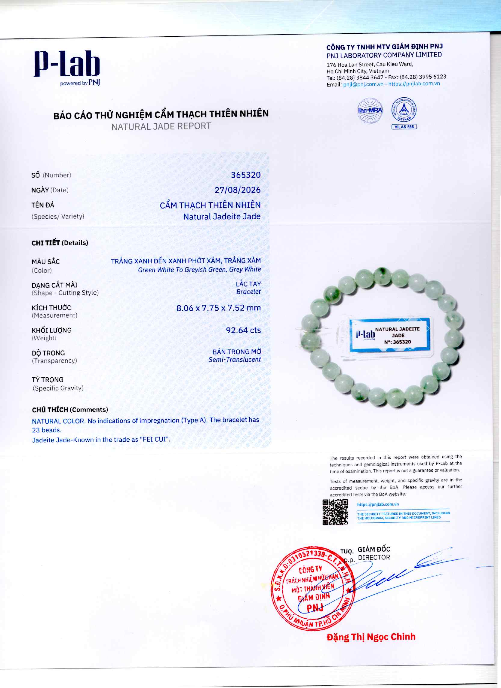 Giấy giám định 365320