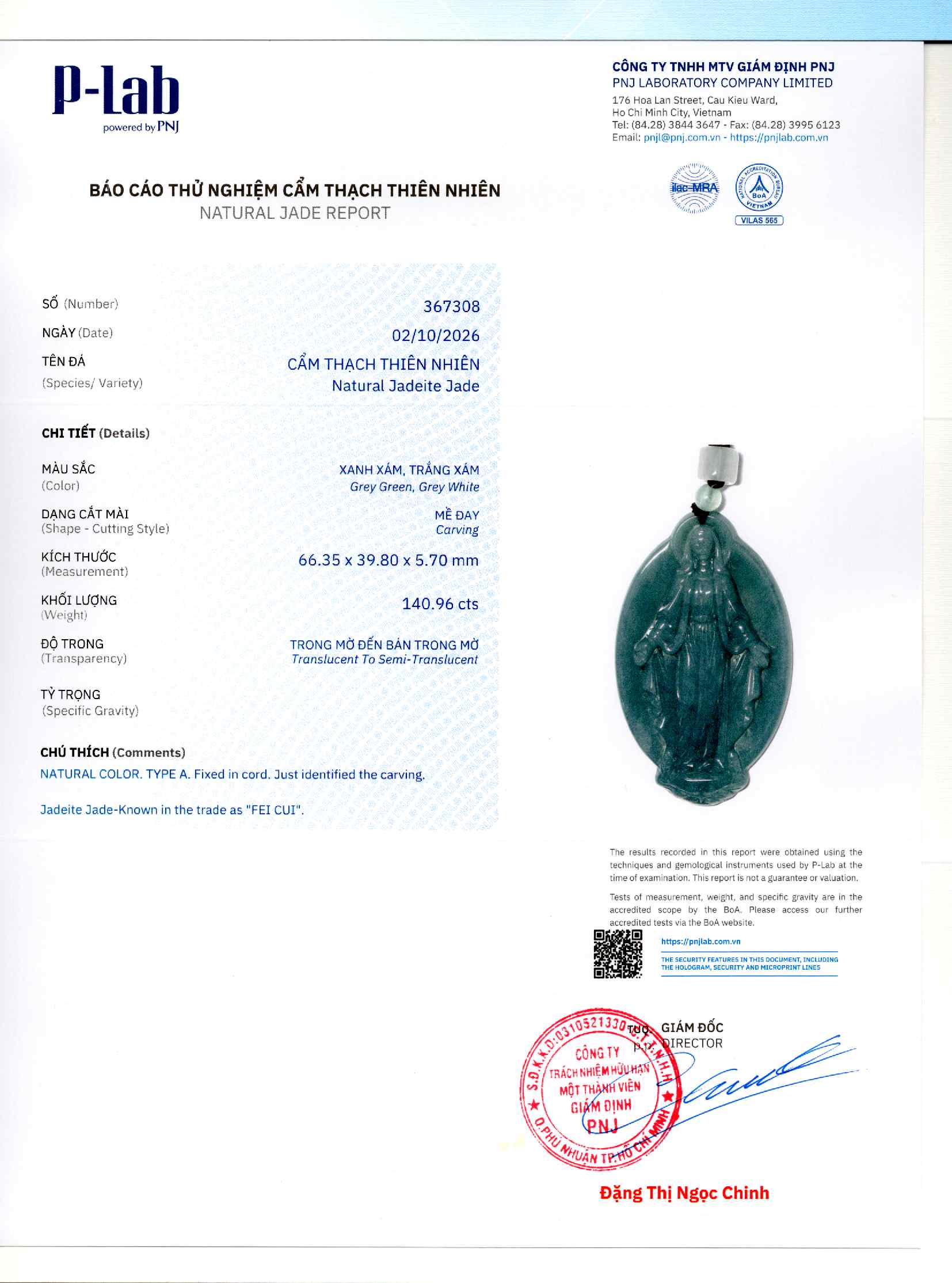 Giấy giám định 367308