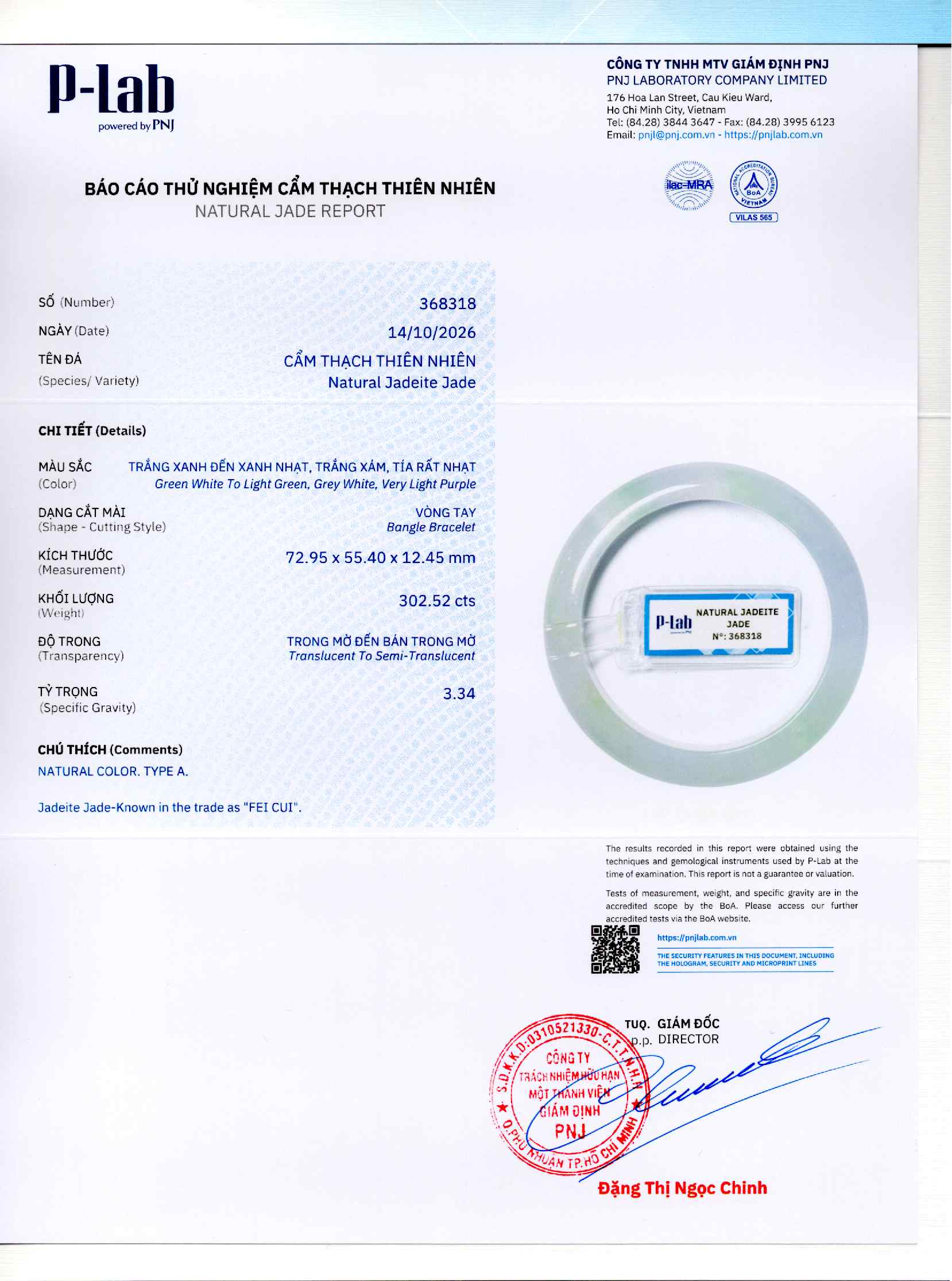 Giấy giám định 368318