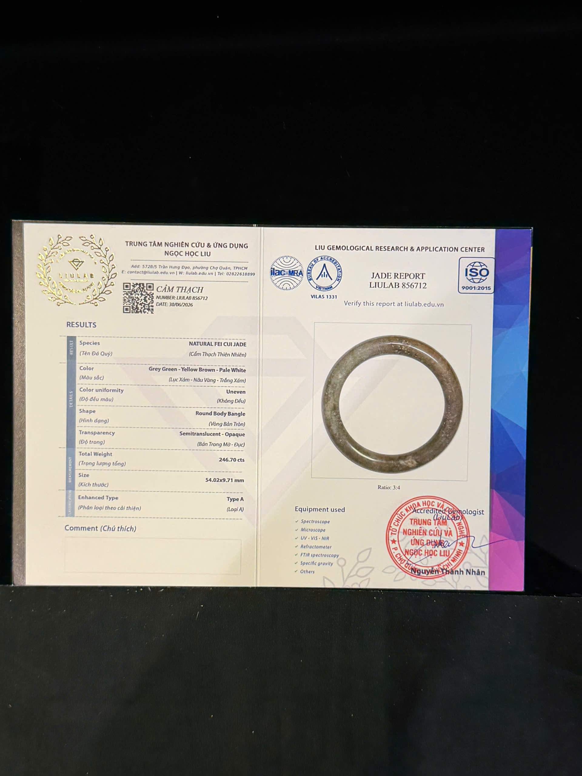 Vòng tay cẩm thạch LIULAB mã 856712
