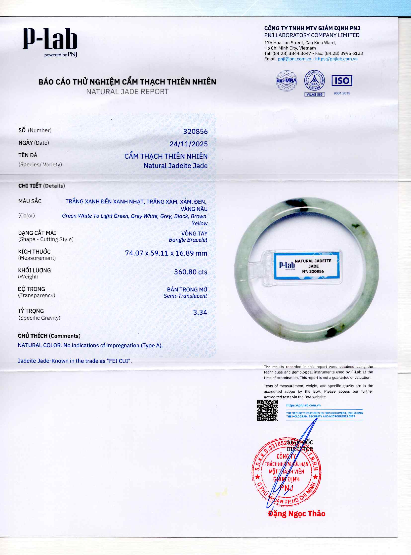 Giấy giám định 320856