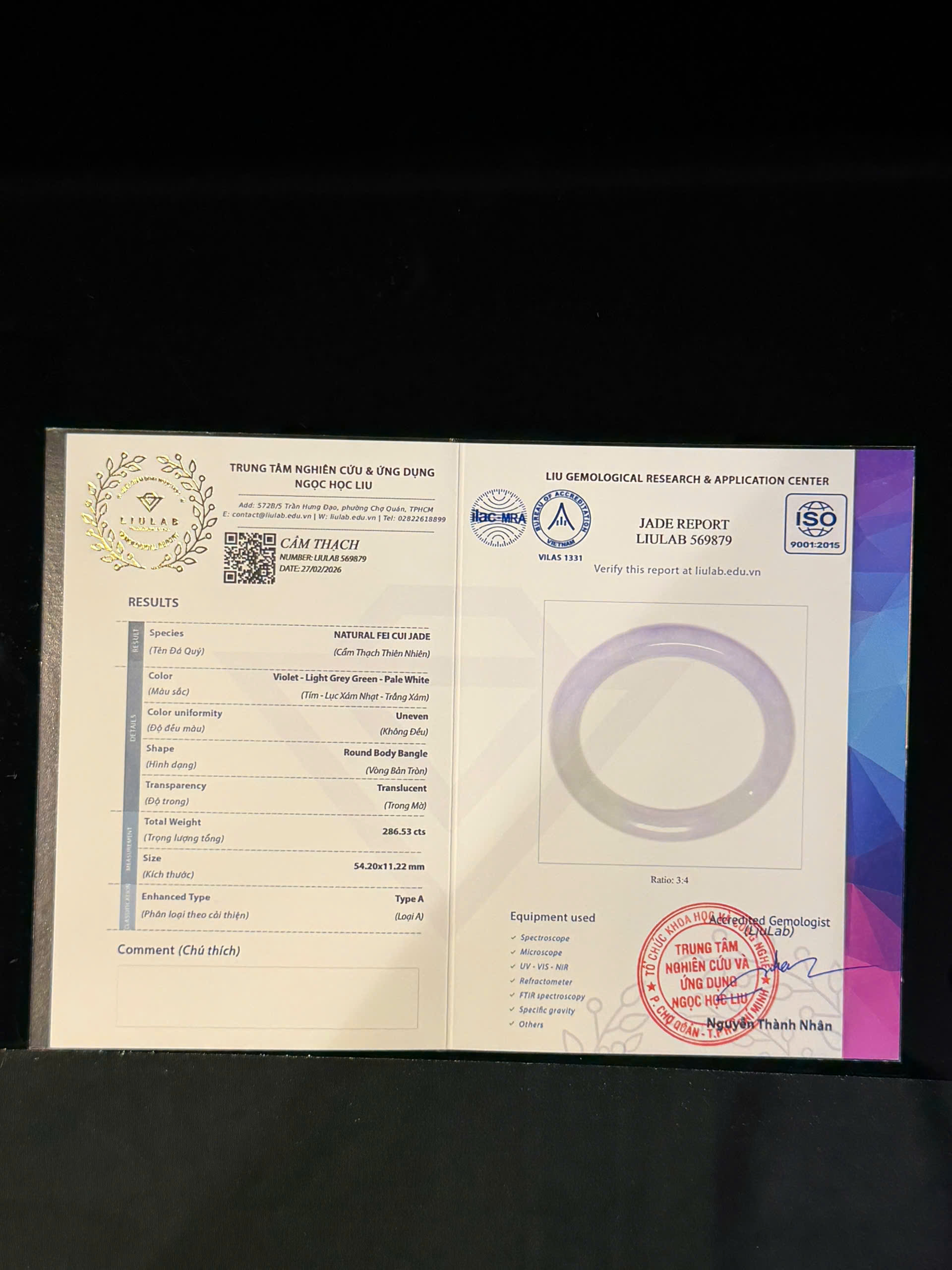 Vòng tay cẩm thạch LIULAB mã 569879