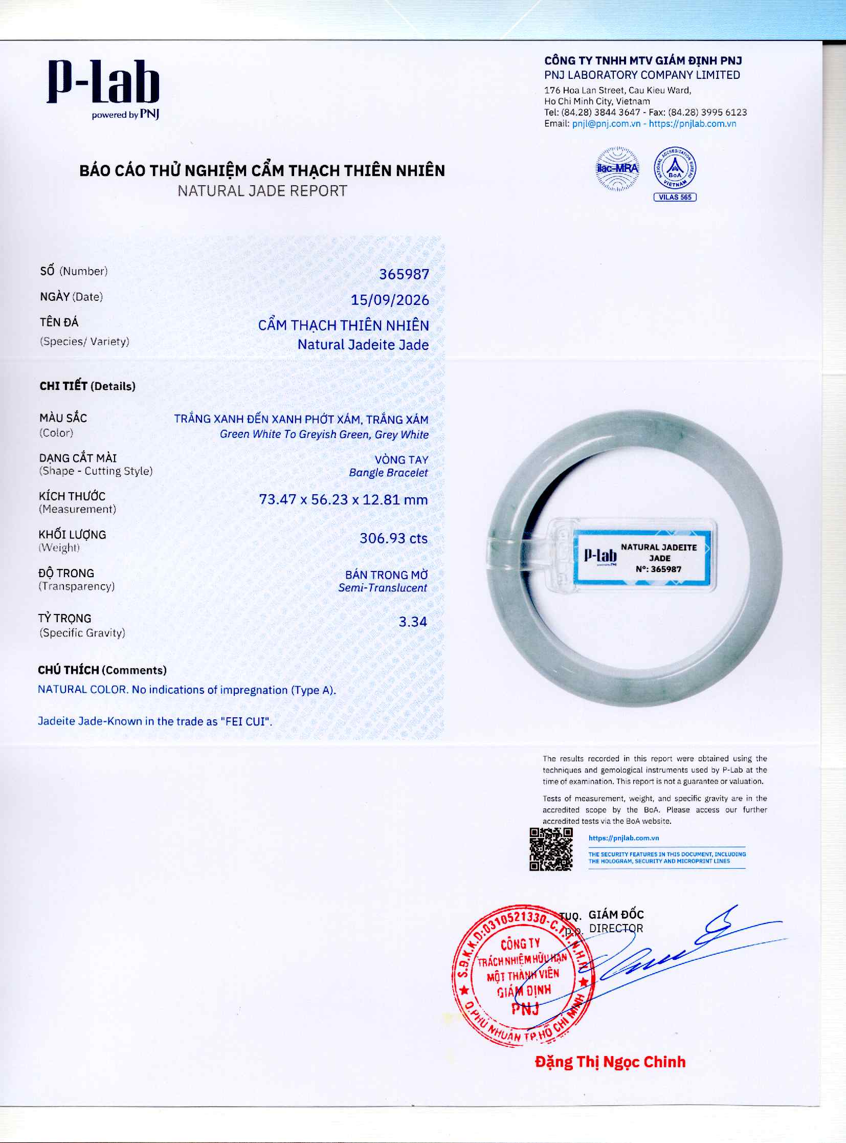 Giấy giám định 365987