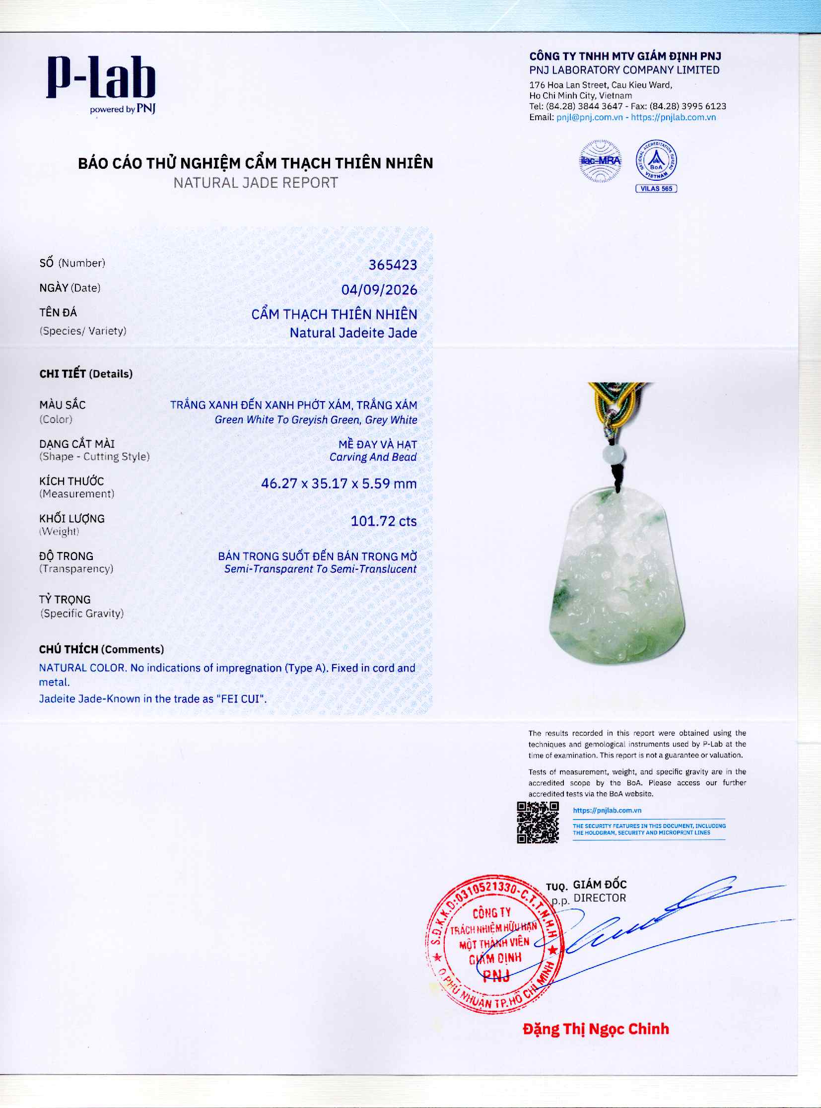 Giấy giám định 365423
