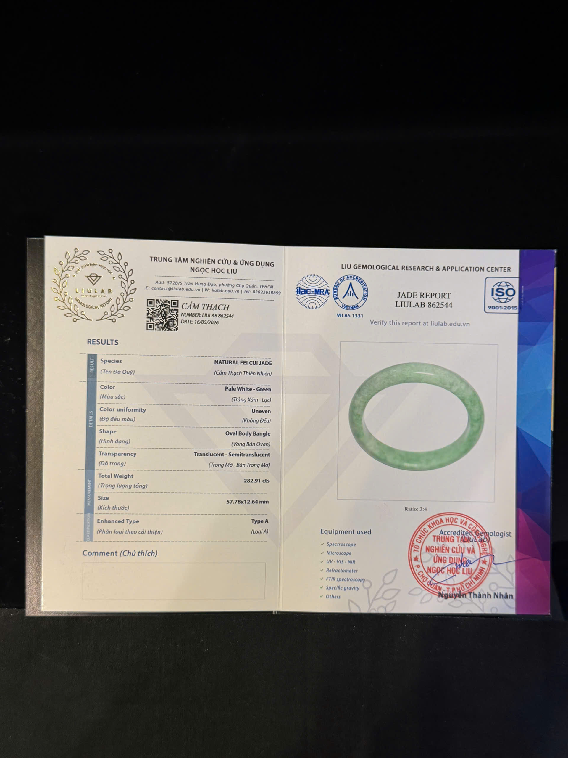 Vòng tay cẩm thạch LIULAB mã 862544