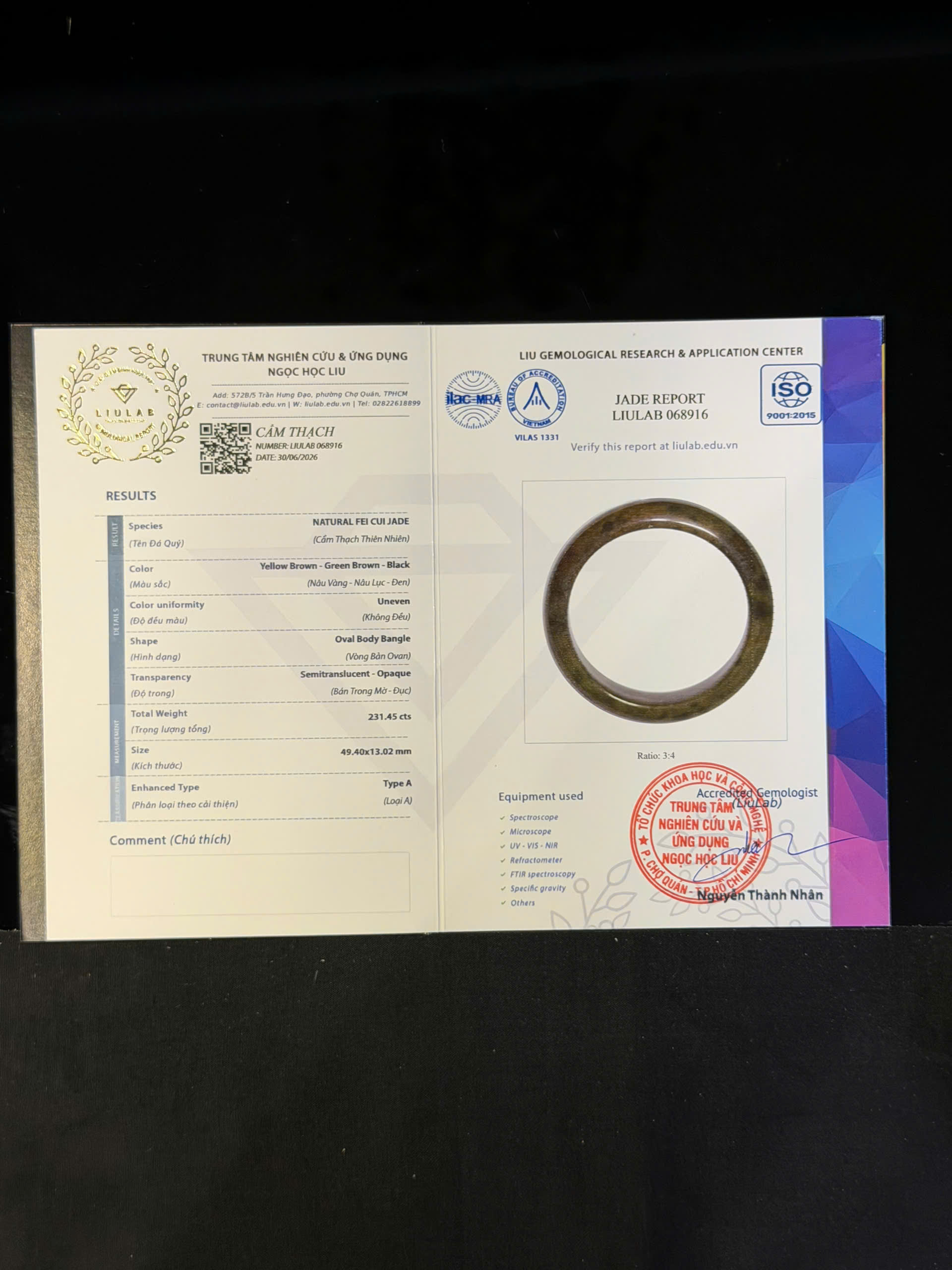Vòng tay cẩm thạch LIULAB mã 068916