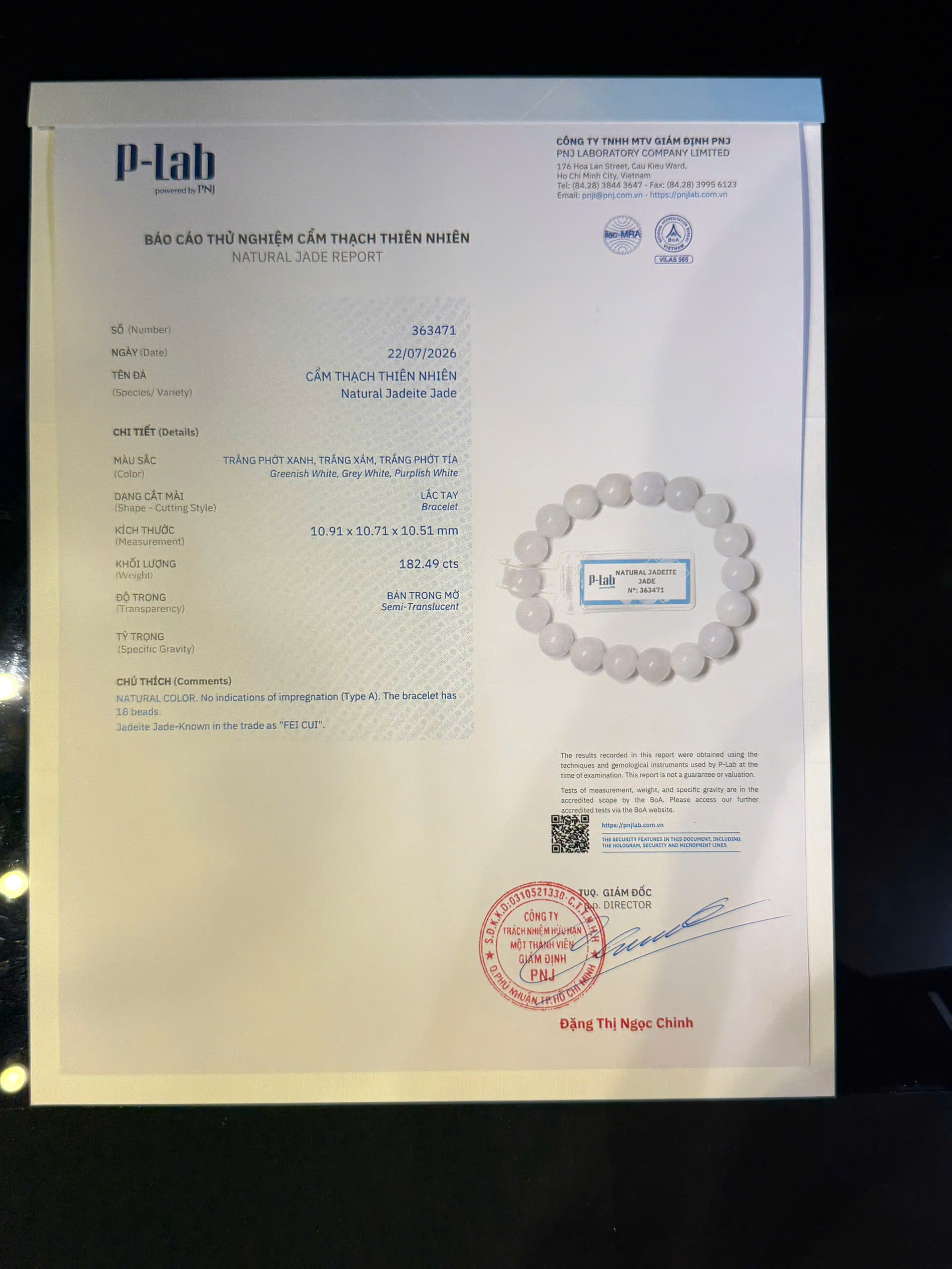 Lắc tay cẩm thạch mã 363471