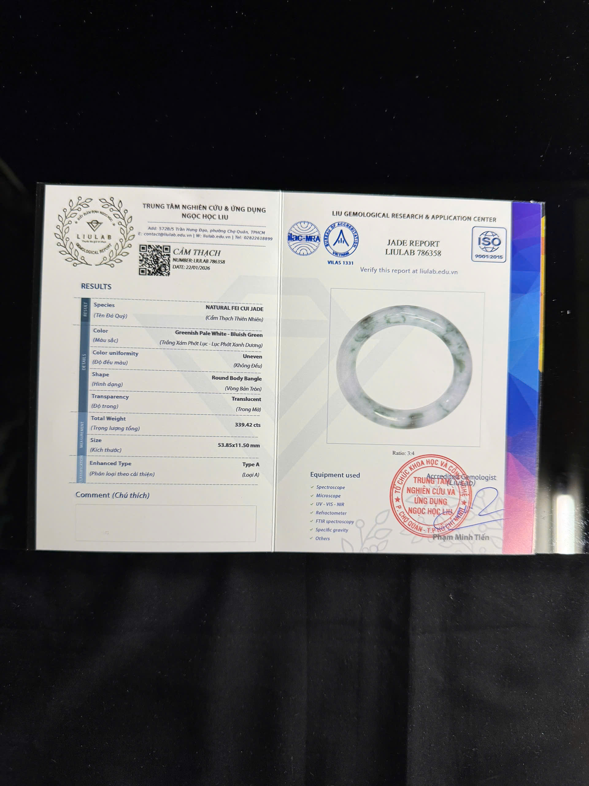Vòng tay cẩm thạch LIULAB mã 786358