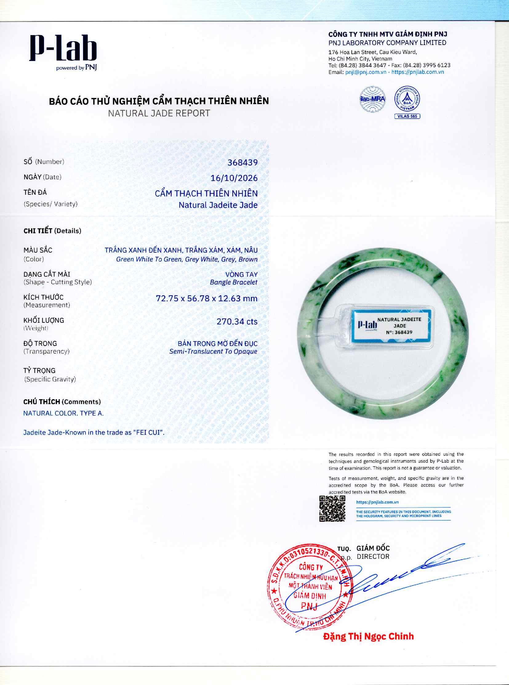Giấy giám định 368439