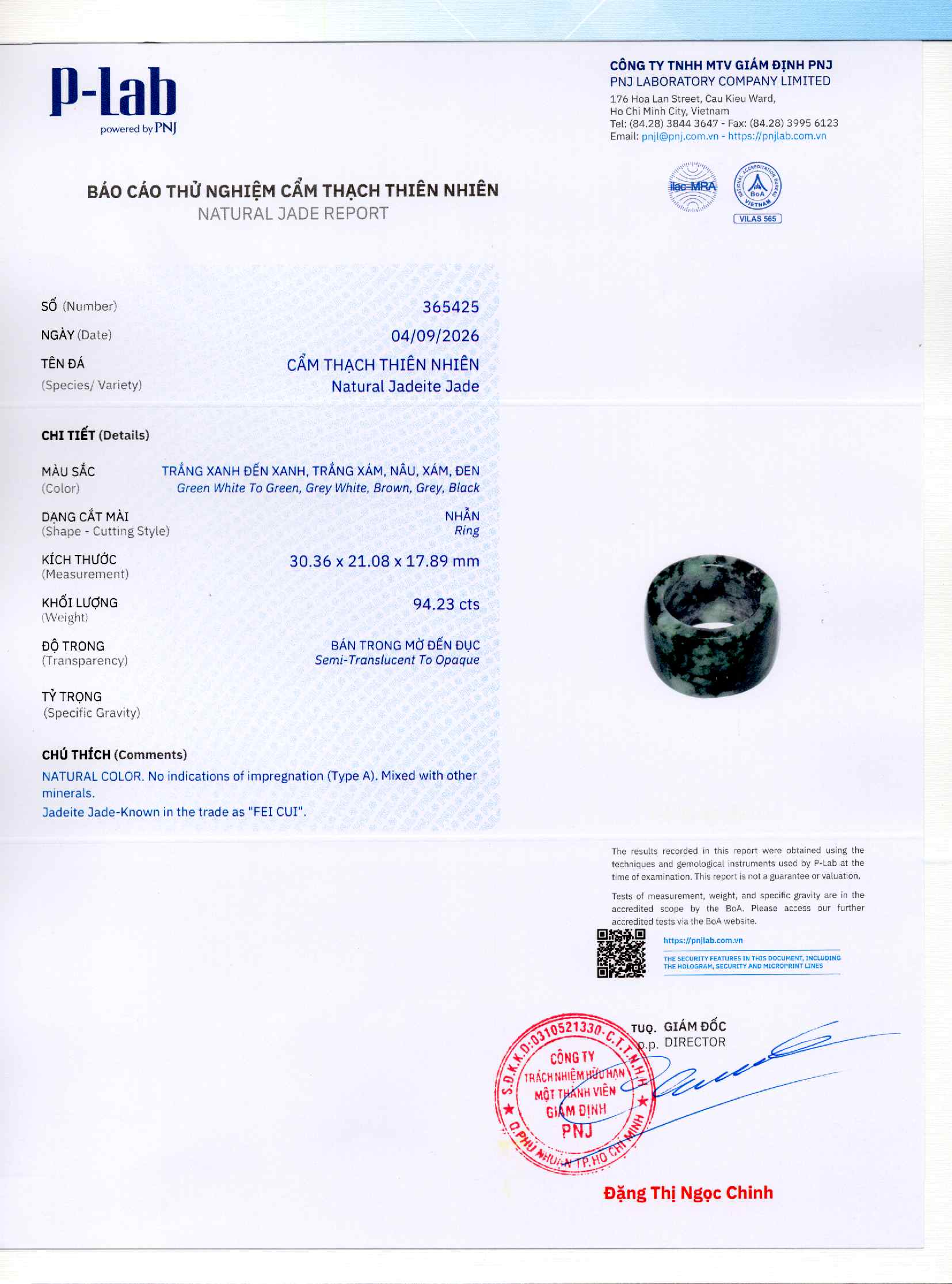 Giấy giám định 365425