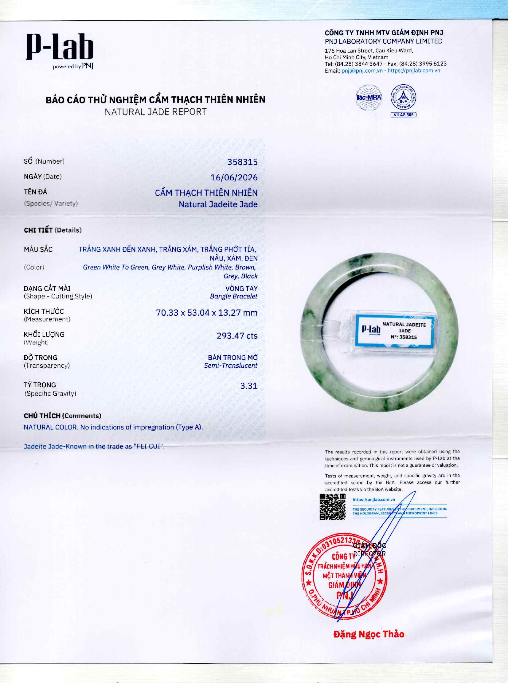 Giấy giám định 358315