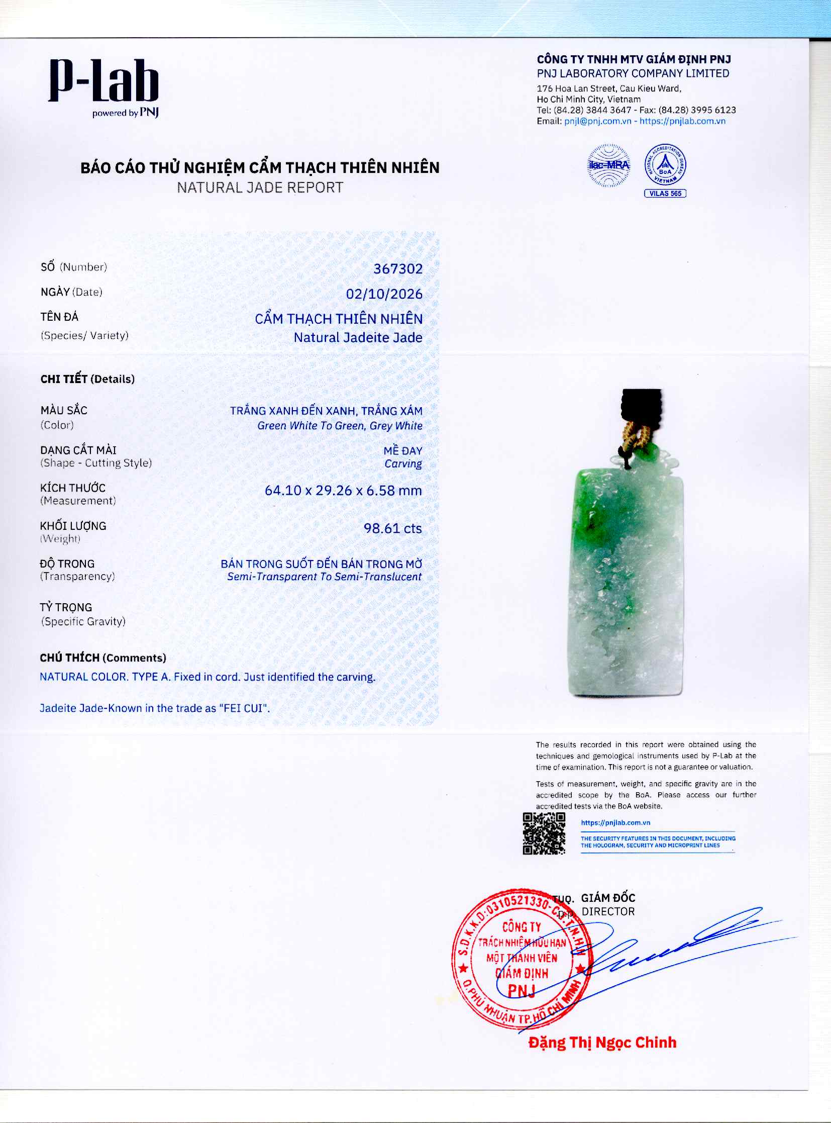 Giấy giám định 367302