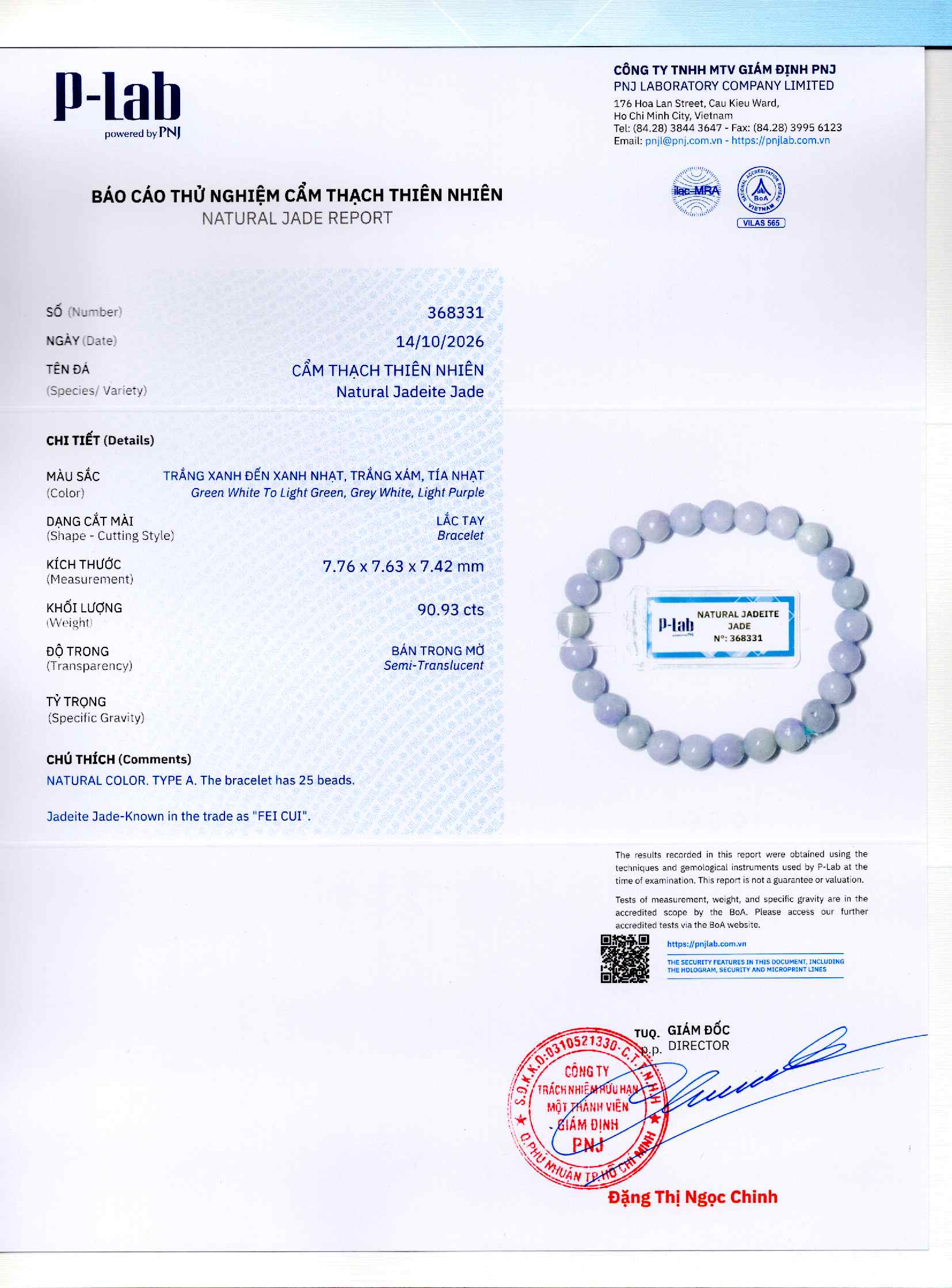 Giấy giám định 368331