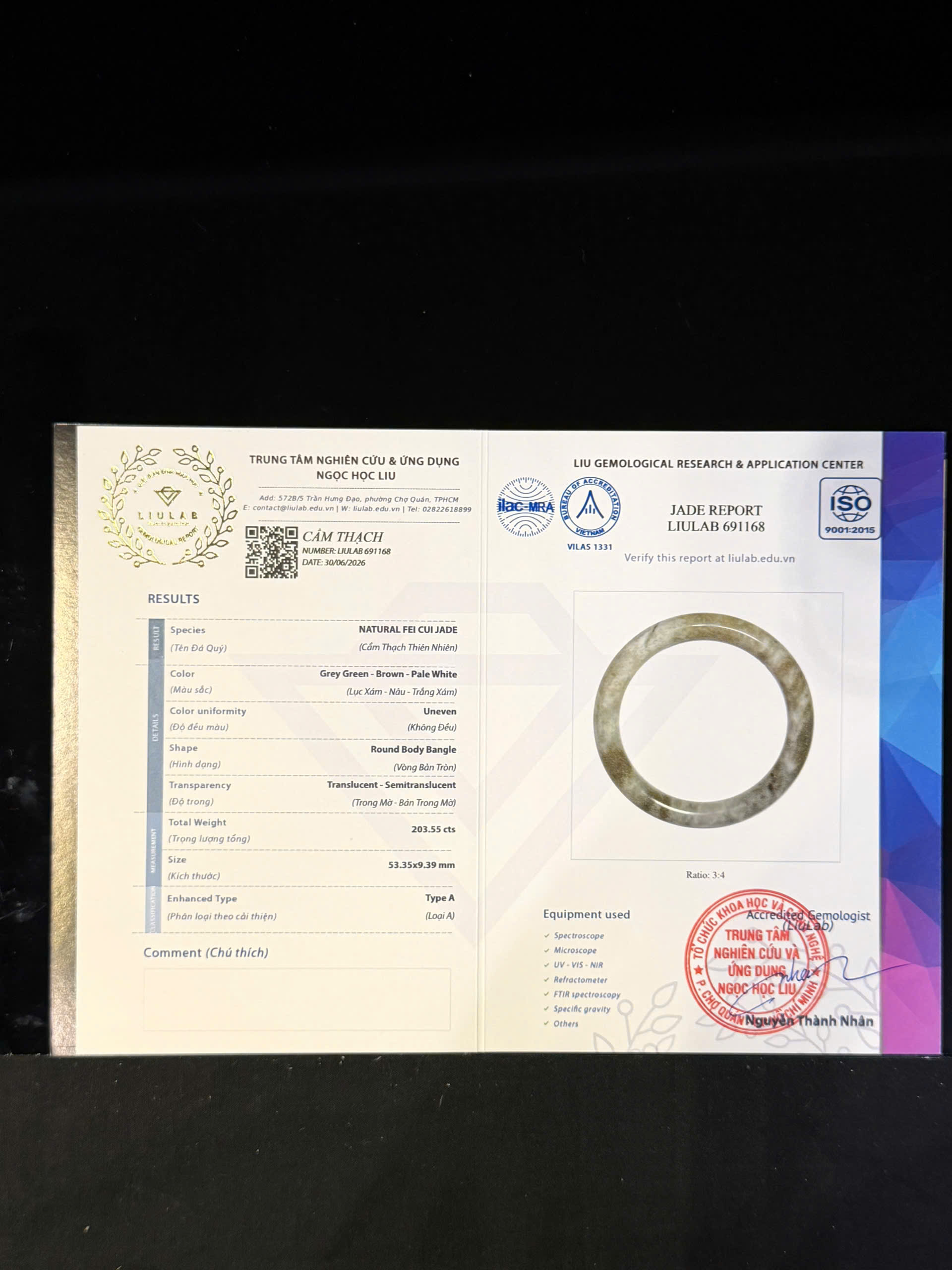 Vòng tay cẩm thạch LIULAB mã 691168