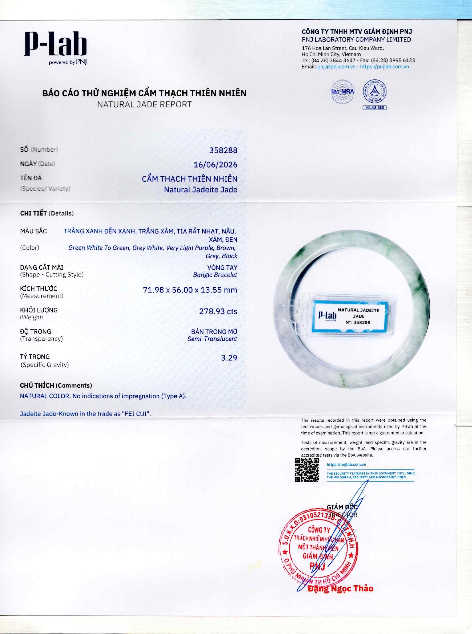 Giấy giám định 358288