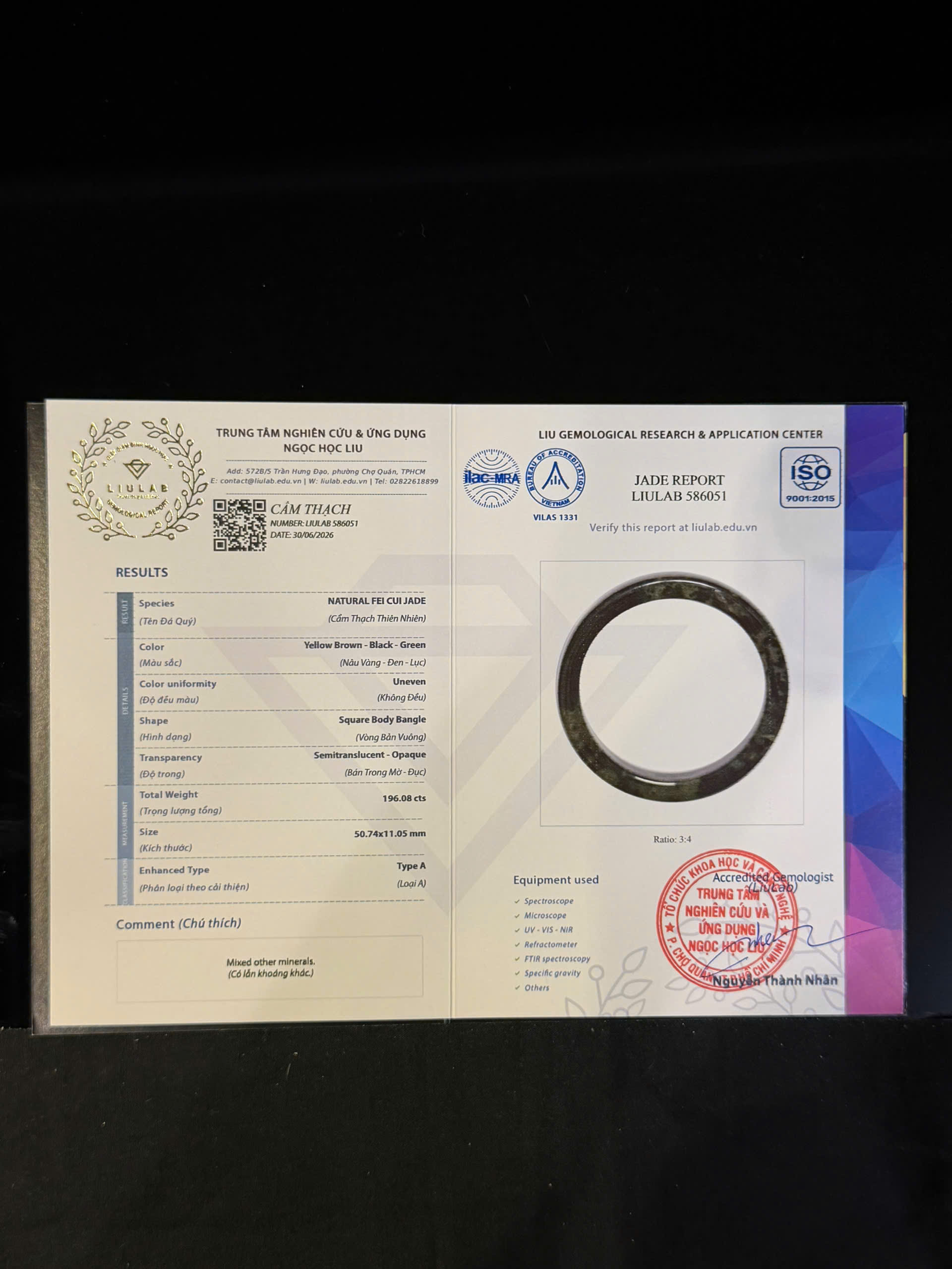 Vòng tay cẩm thạch LIULAB mã 586051