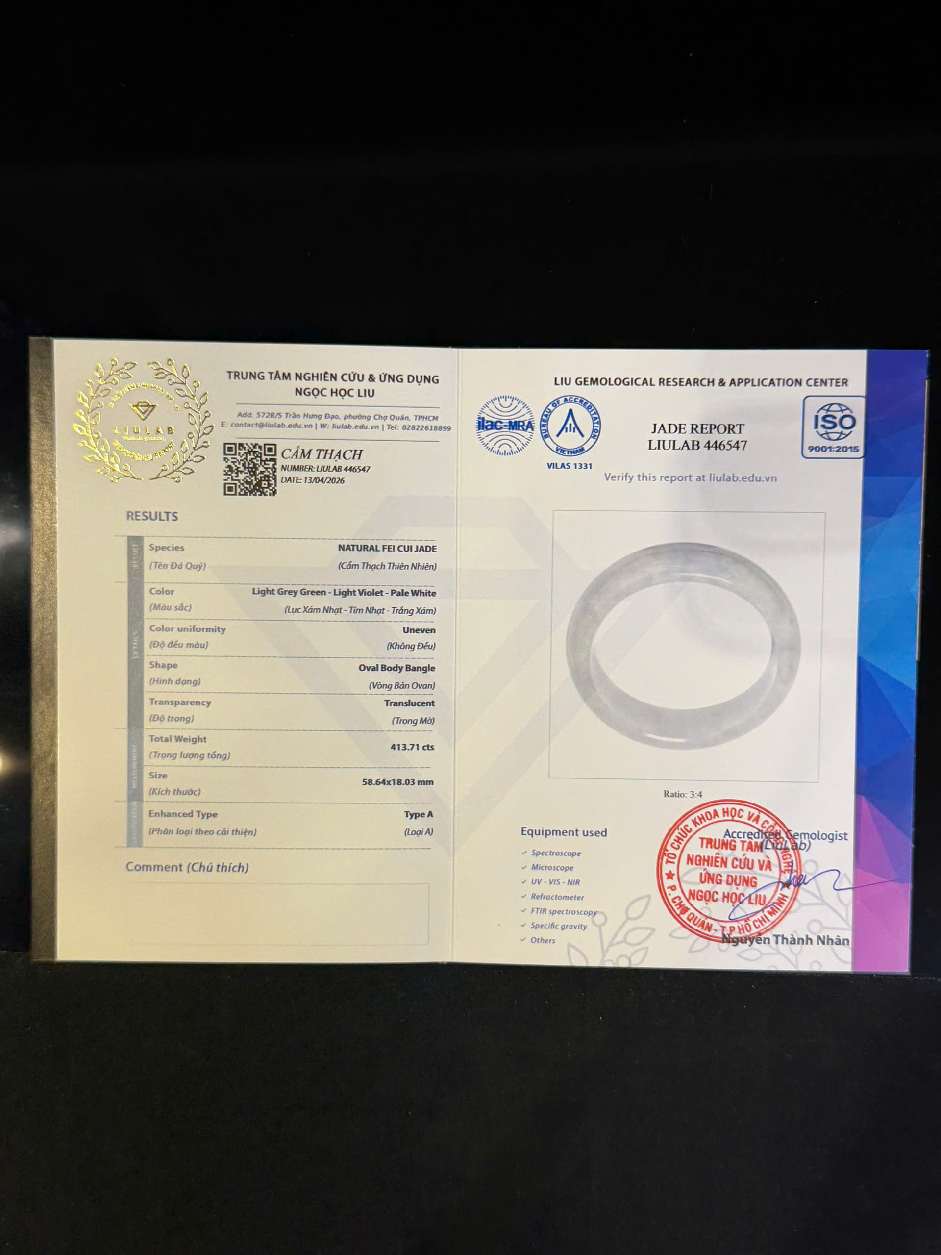 Vòng tay cẩm thạch LIULAB mã 446547