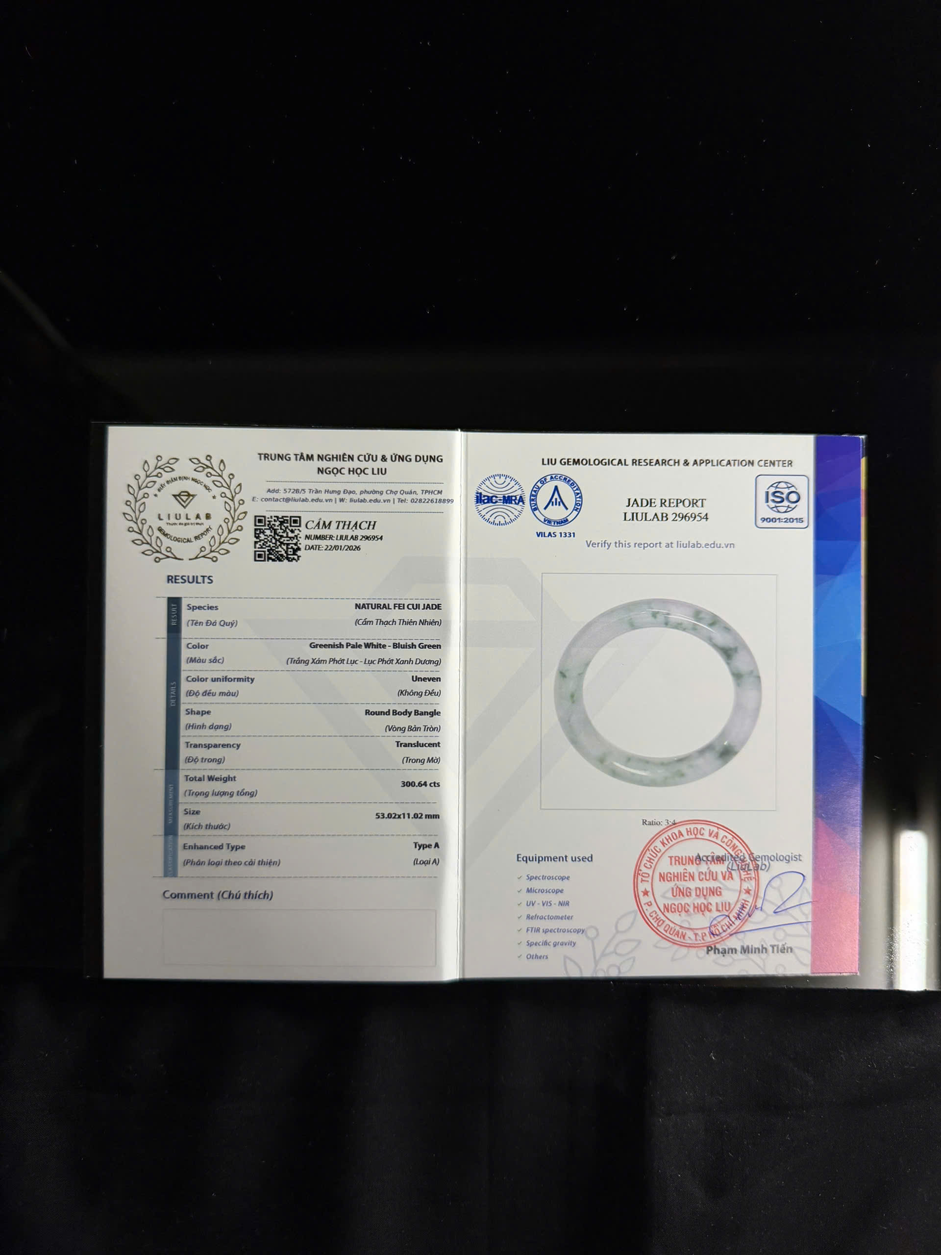 Vòng tay cẩm thạch LIULAB mã 296954